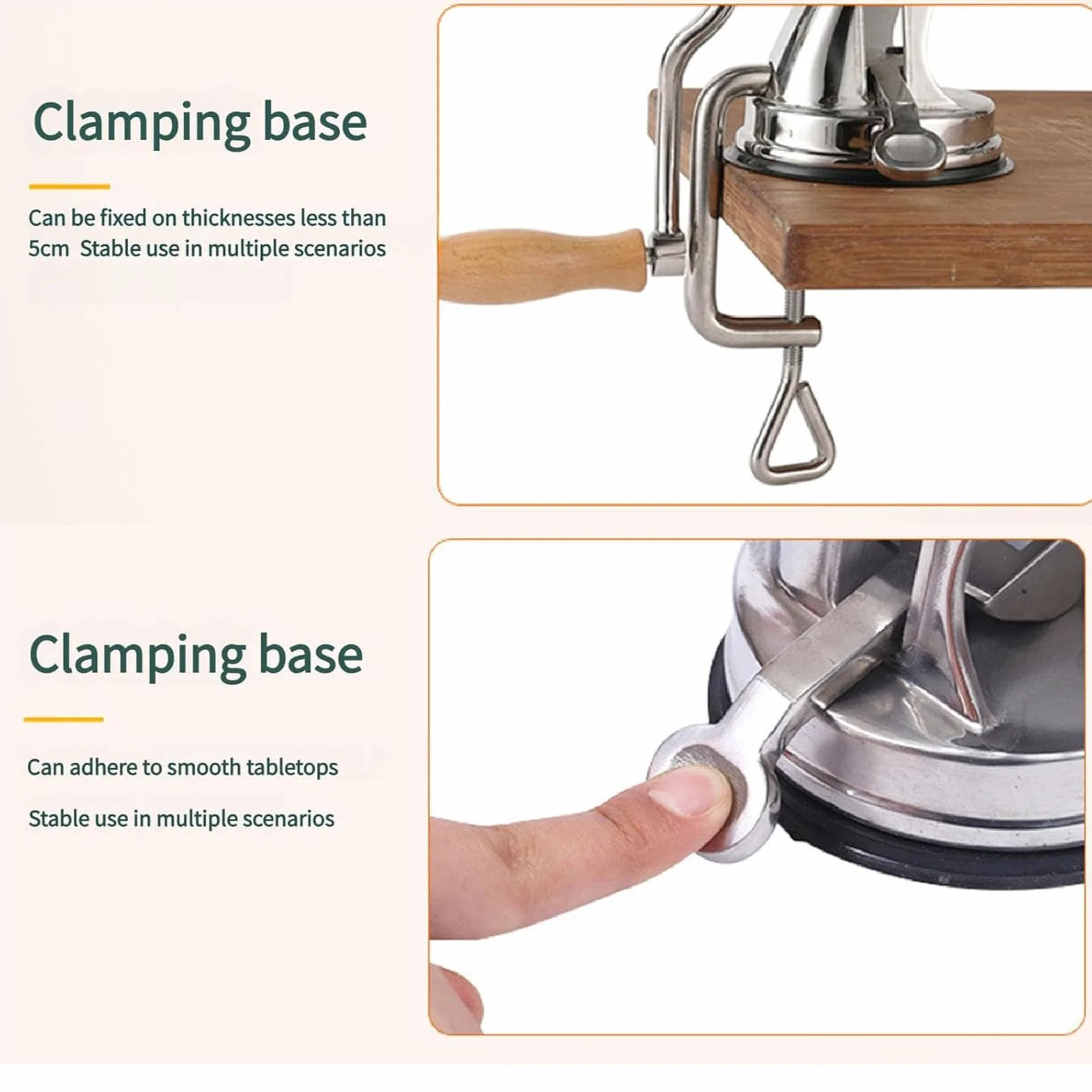 Exprimidor de hierba de trigo, exprimidor de mano de acero inoxidable con base de ventosa y abrazadera de mesa, extractor de jugo para exprimir hierba de trigo, apio, jengibre y verduras
