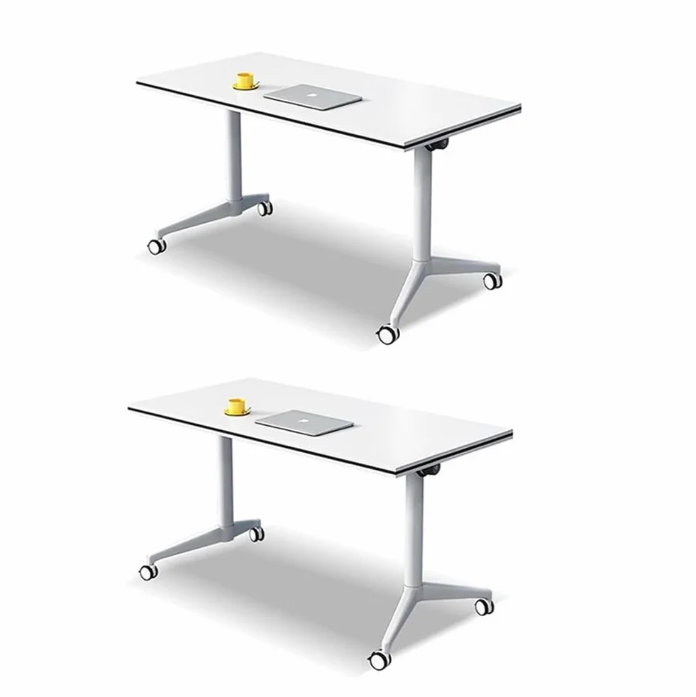 Mesa de conferencias plegable, mesa de reuniones móvil con ruedas silenciosas, diseño que ahorra espacio para oficina, entrenamiento y uso en seminarios