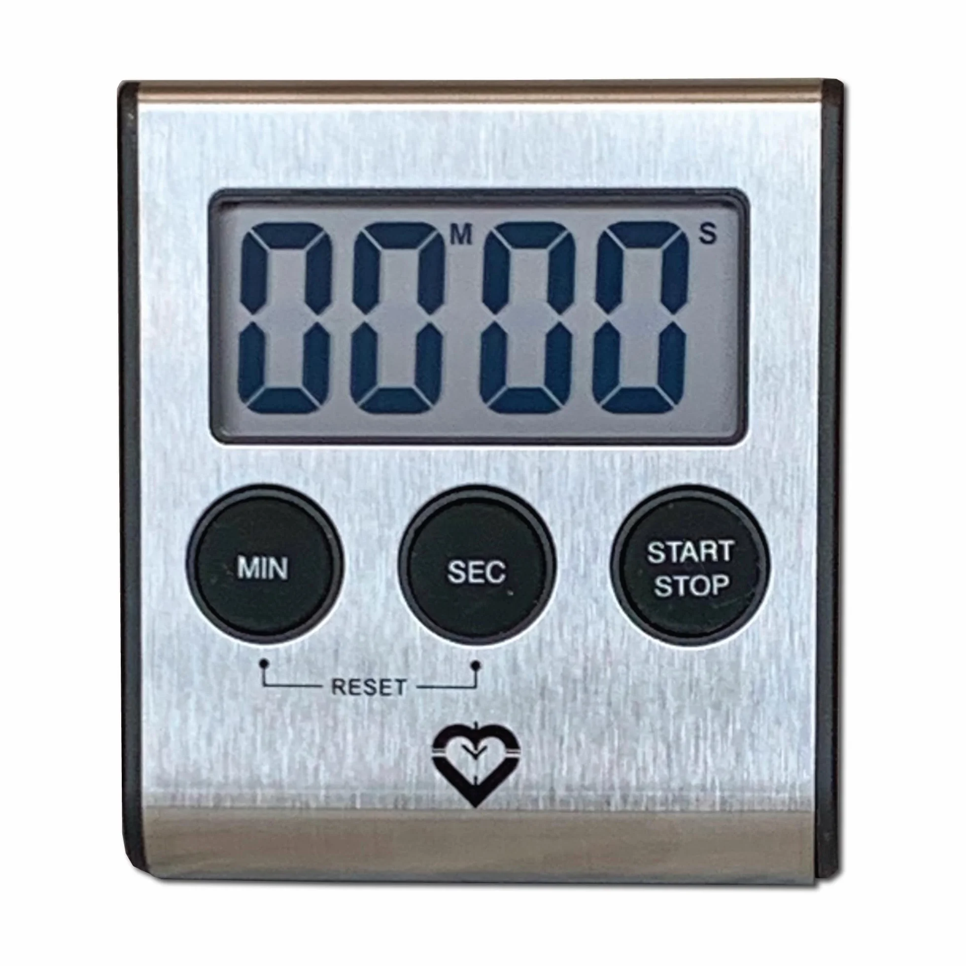 Temporizador digital de cocina de acero inoxidable de alta calidad, parte trasera magnética ultra fuerte, soporte de escritorio plegable, configuración de un solo toque sin esfuerzo, alarma extra
