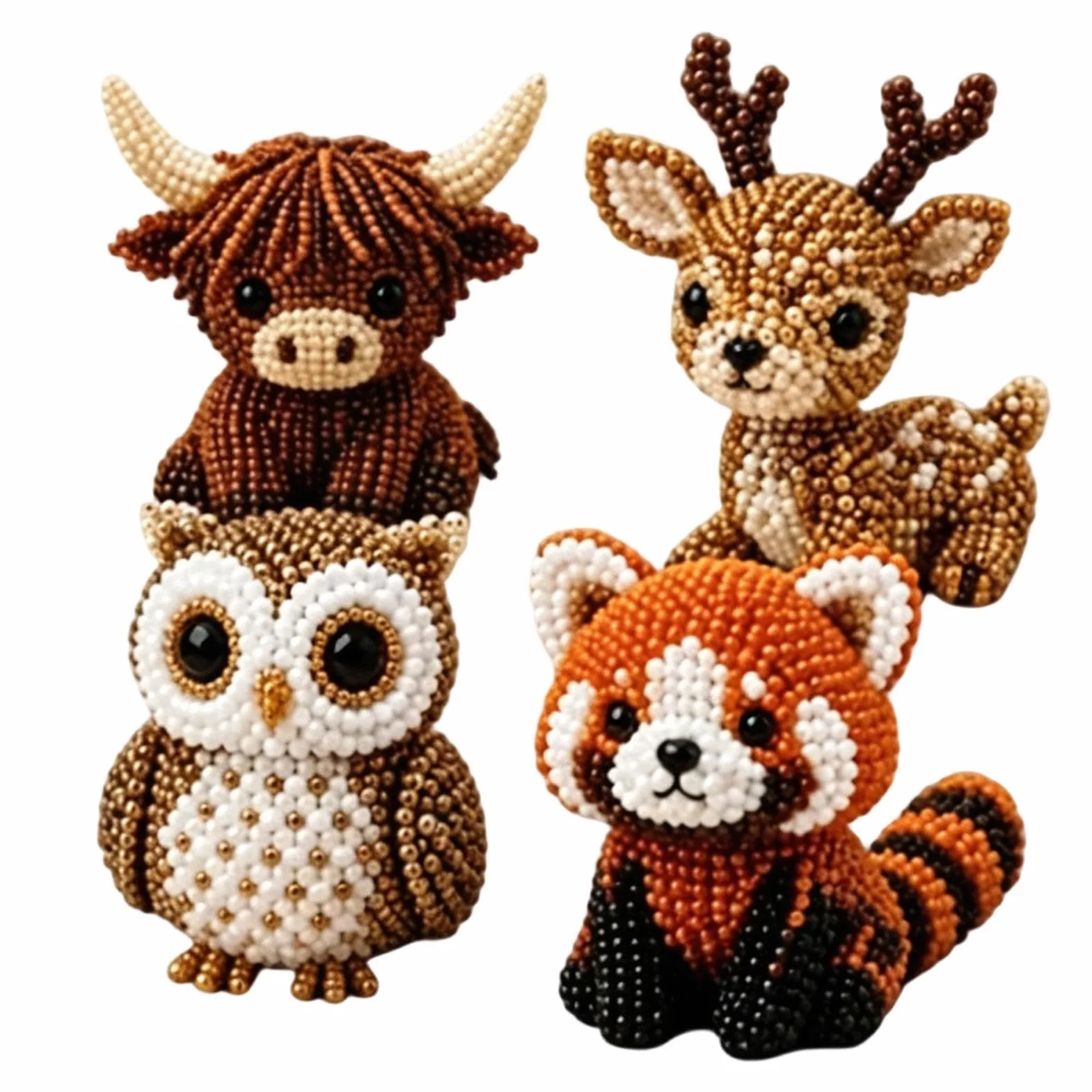 Set de Animales con Abalorios, Kit for Hacer Cuentas de Animales, Kits en 3D con Instrucciones for Manualidades(A)