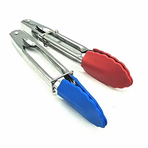 Pinzas de Cocina de Silicona para Barbacoa, 1 Unidad, antiadherentes, para Servir Pan y Ensalada.