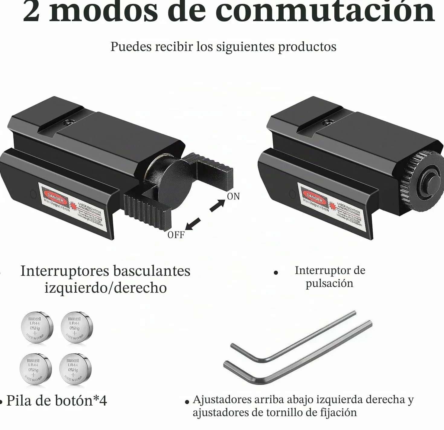KinZon Visor láser rojo alta precisión 20 mm Picatinny/Weaver para pistolas carabinas armas tácticas