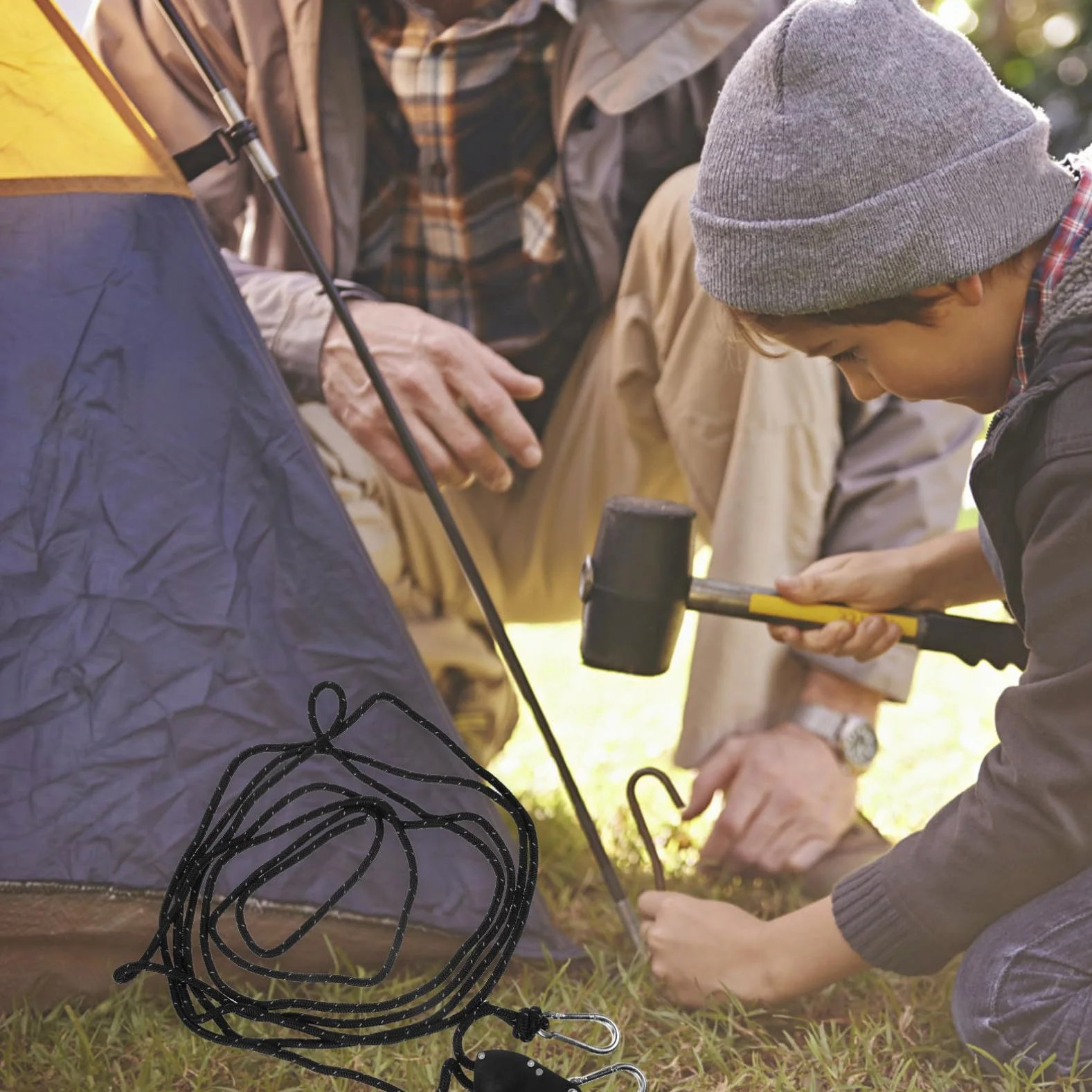 BESPORTBLE Cuerda Prueba De Viento Gruesa Camping Nailon Reflectante Fijar Carpas Toldos