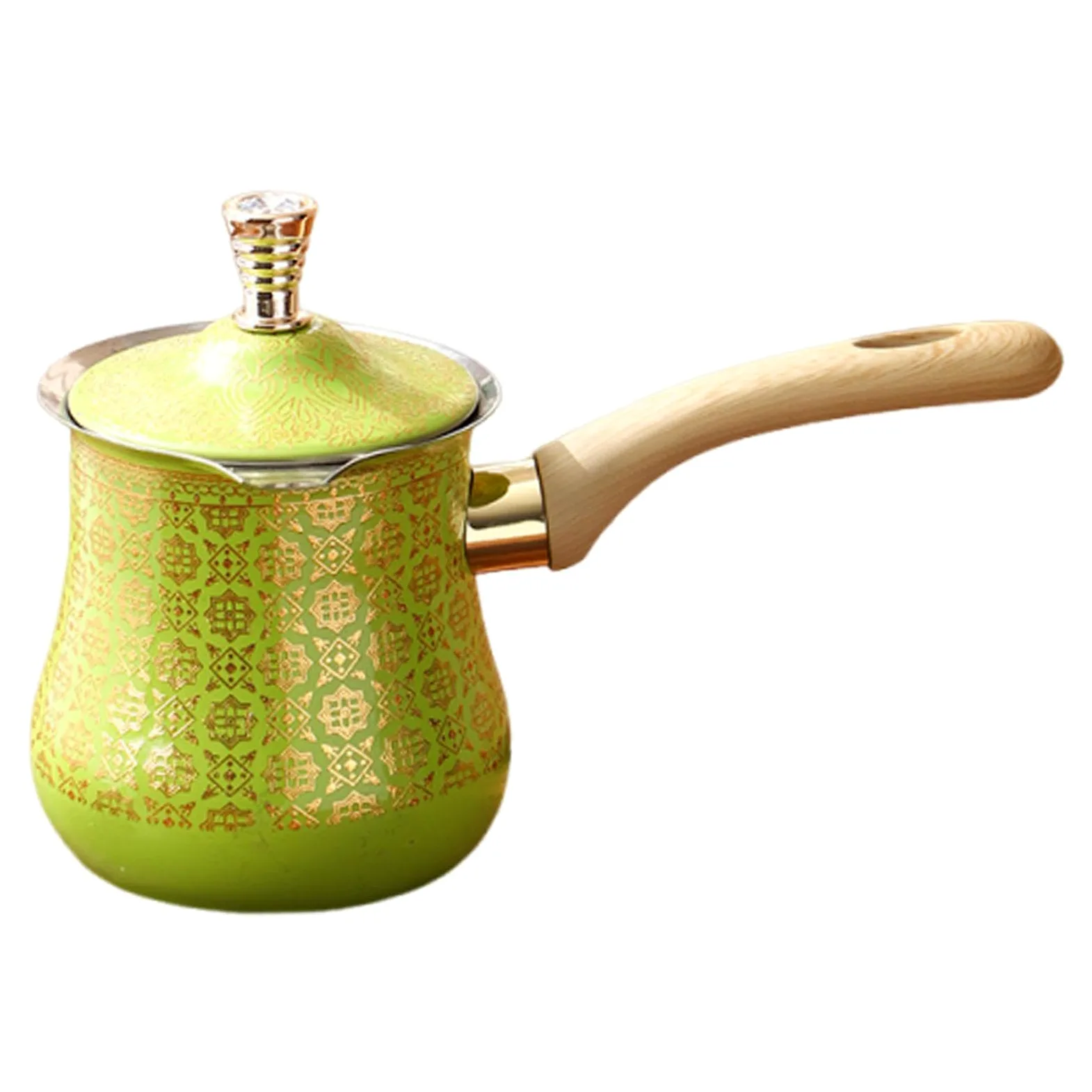 Cafetera, Fácil de Usar, para Cocinas de Inducción, de Acero Inoxidable Verde, Ideal para Camping, Cocina O Restaurante, tal como se describe, 900ml