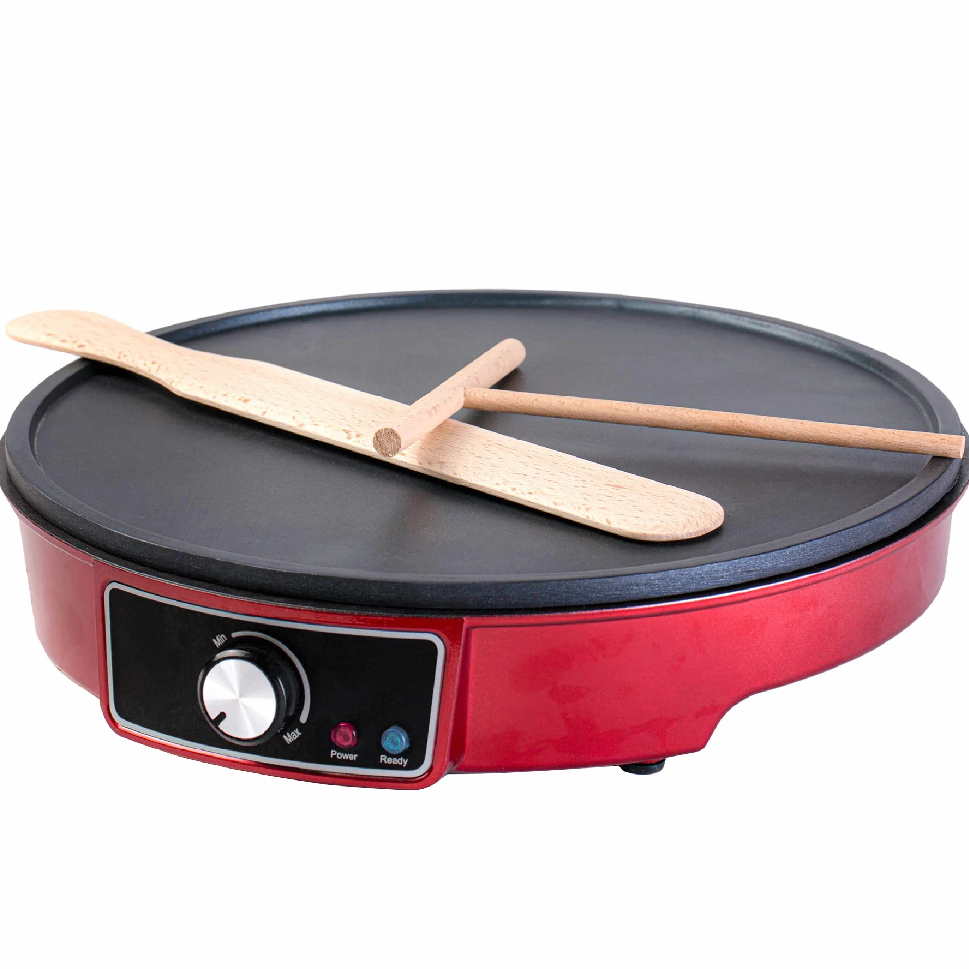 Gadgy® Crepera Crêpes Maker 1000W – Plancha Antiadherente de 30 cm con Temperatura Ajustable – Incluye Esparcidor y Espátula – Ideal para Crêpes, Panqueques, Tortitas, Wraps y Bacón