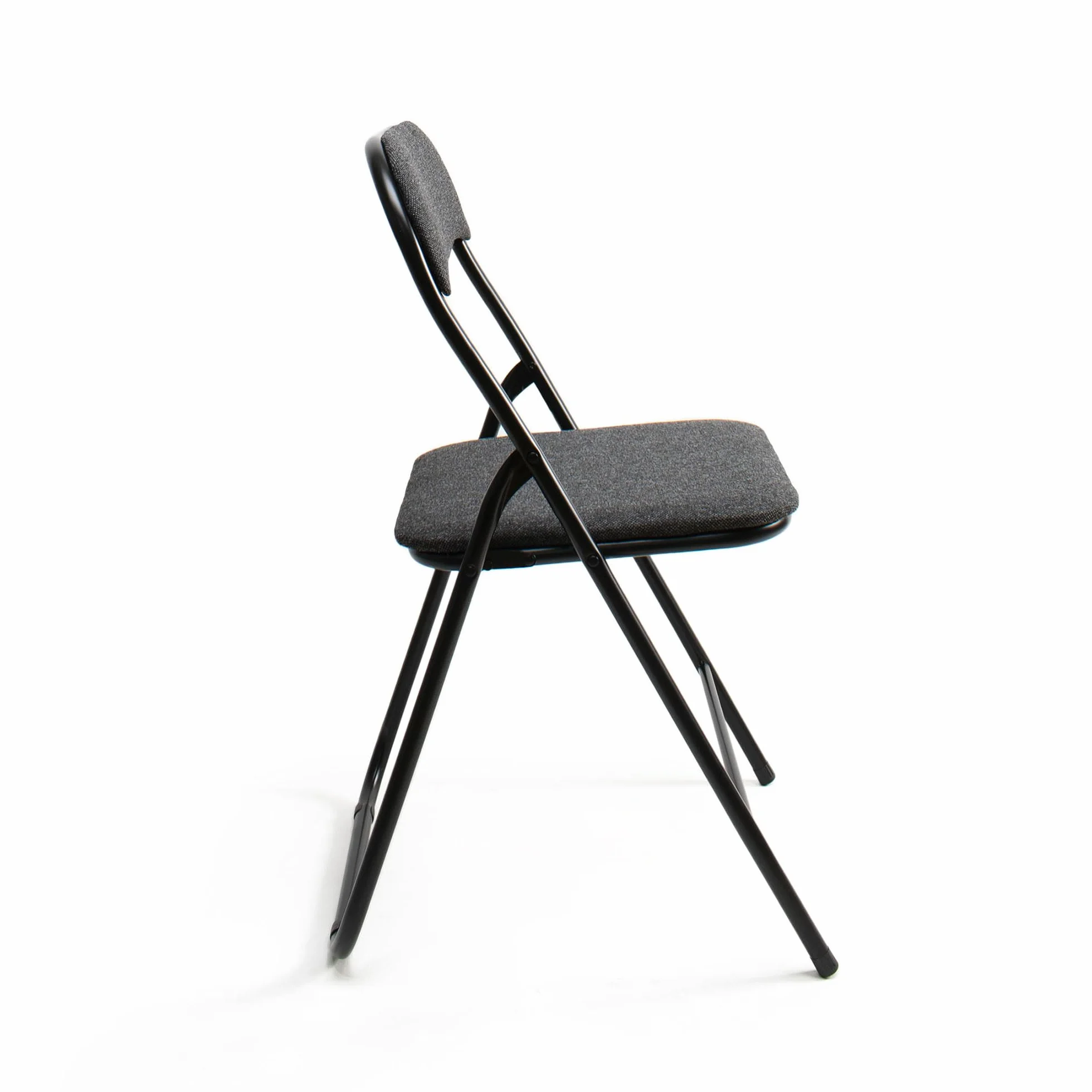 THE SECRET HOME─ Pack de 2, 4 y 6 Sillas Plegables Acolchadas de Metal y Poliéster─ Asiento Auxiliar para el Hogar─ 44x48x78 cm (6, Negro)