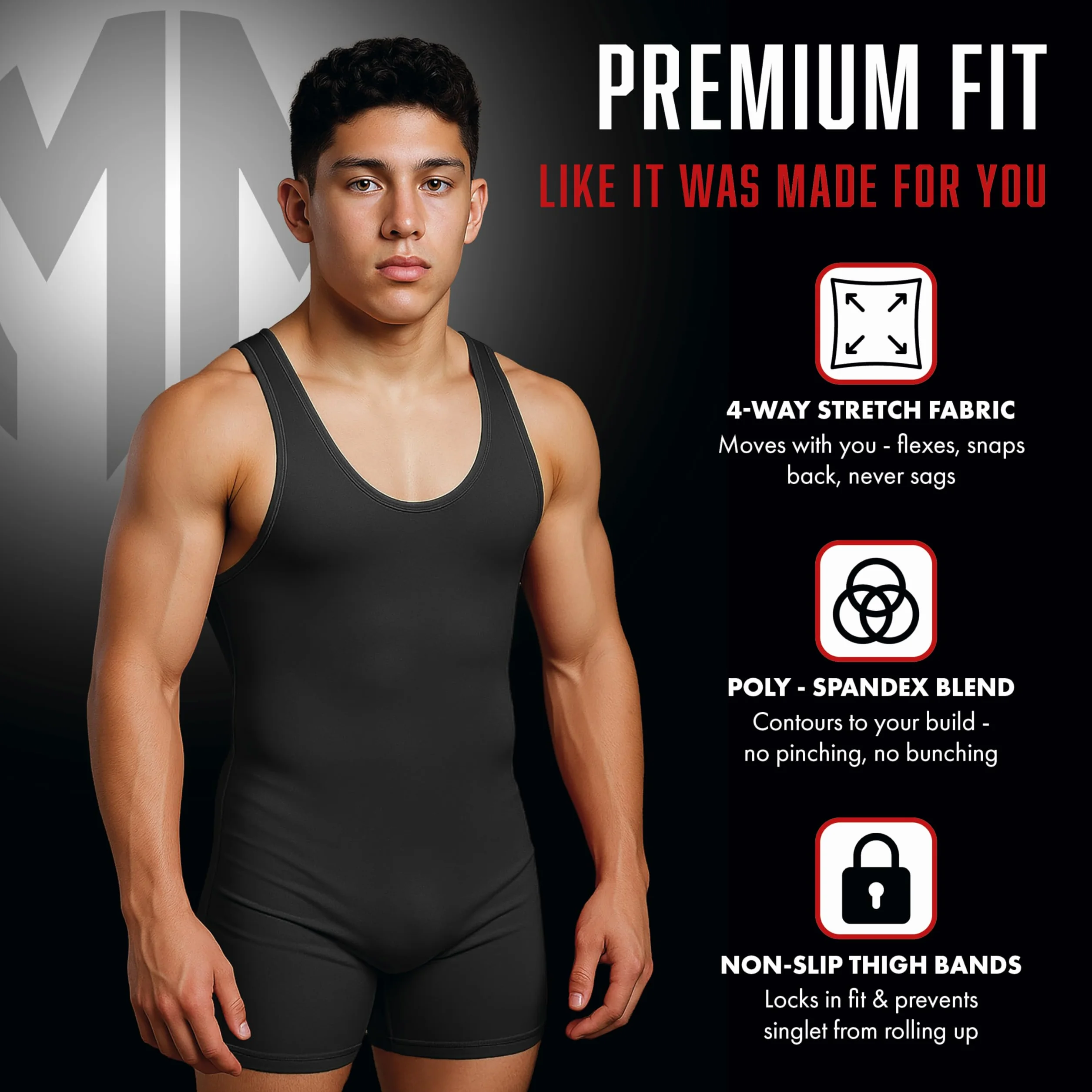 Matman Edge Wrestling Camiseta de licra para hombre