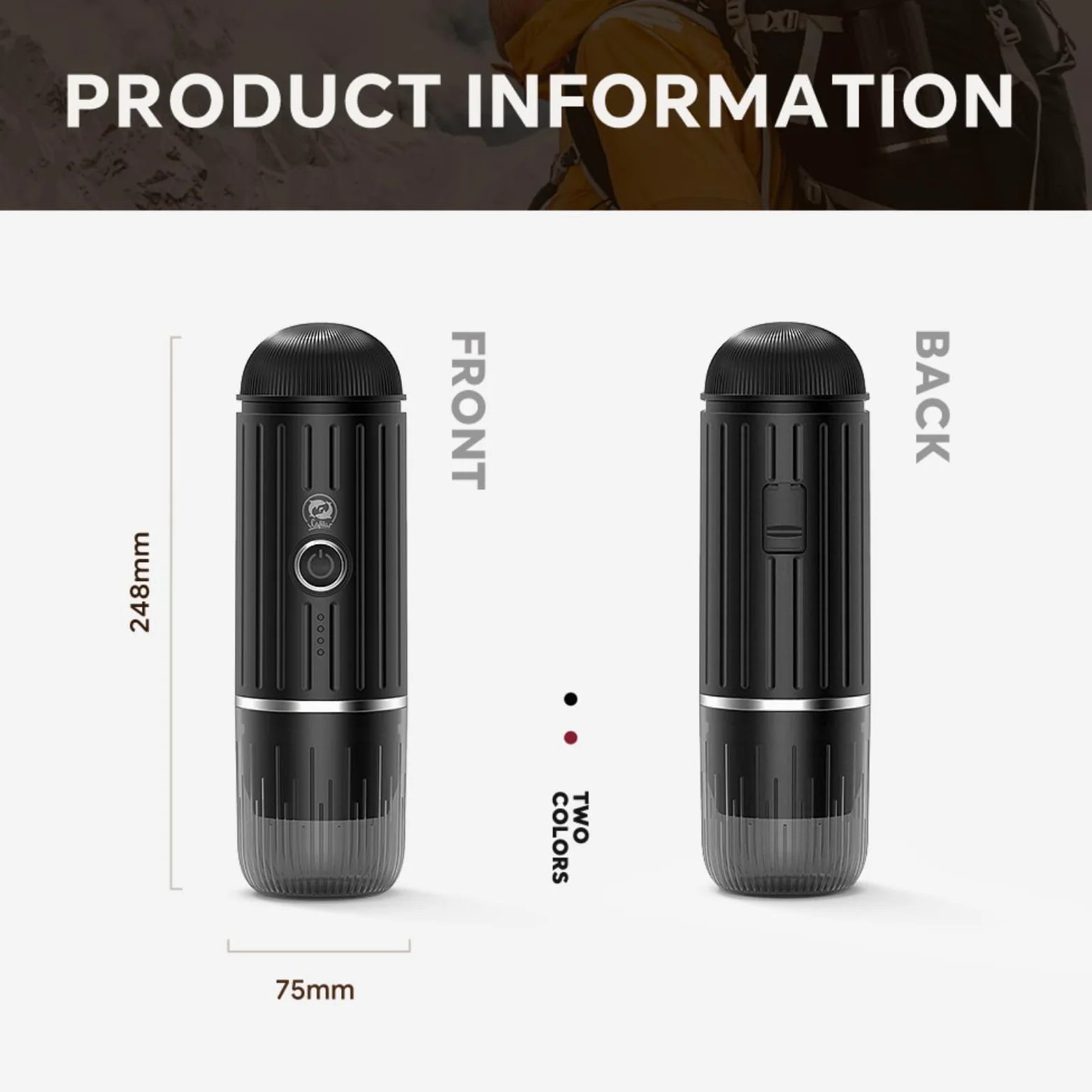 Máquina de café café N-espresso y molido, con calefacción, portátil, portátil, con calefacción, compatible con cápsulas N-espresso y café molido, 7500 mAh USB, y cafetera recargable (blanco)