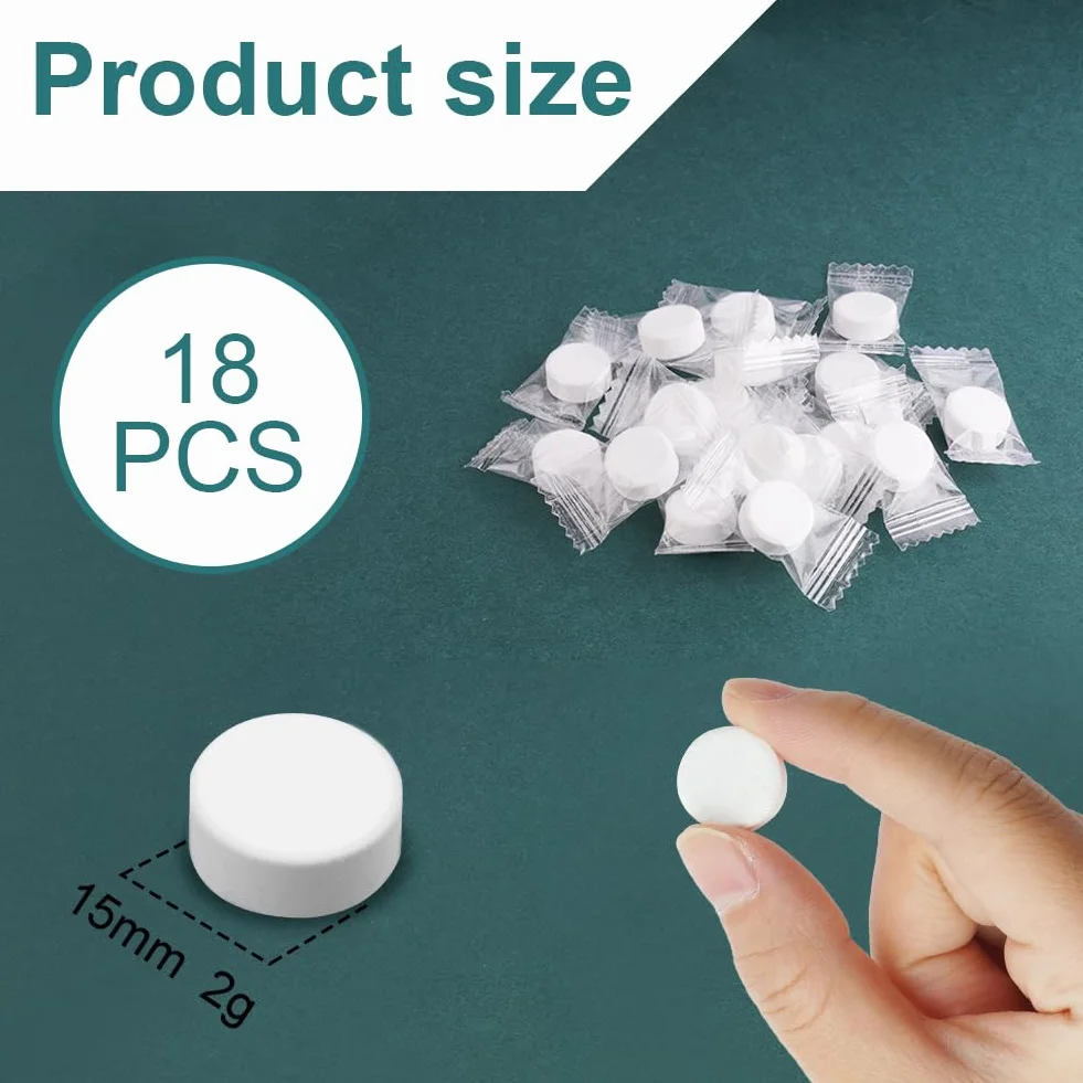 HOTUT Pastilla Limpiadoras para Cafeteras,18pcs Pastillas para la Limpieza de Cafeteras,Tabletas de Limpieza para Cafetera Automáticas,Pastillas de Limpieza,Elimina Depósitos y Residuos