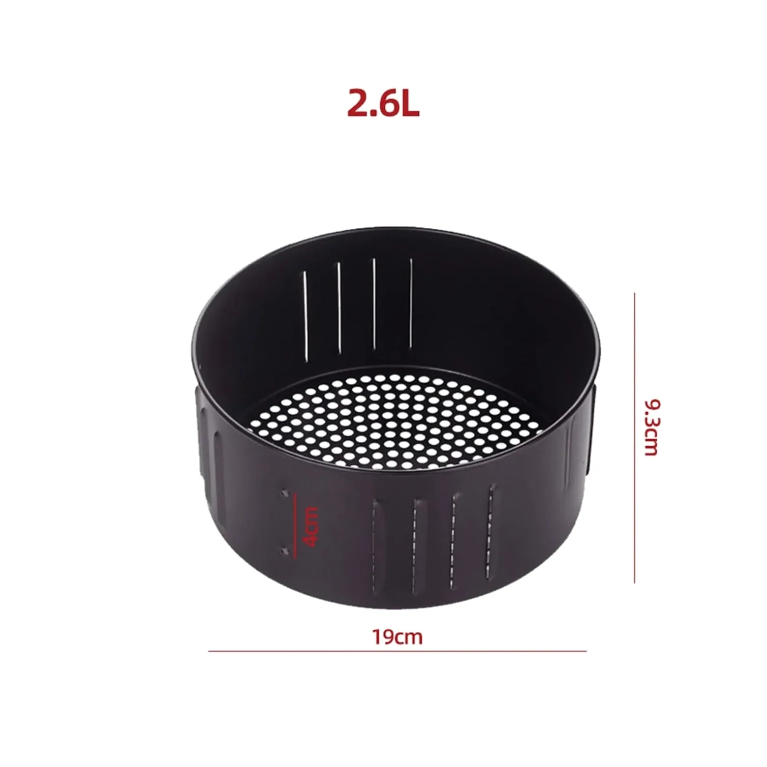 Bandeja for hornear de metal for freidora de aire for cocina casera | Resistente al calor, apto for alimentos, duradero, fácil de limpiar(2.6L)