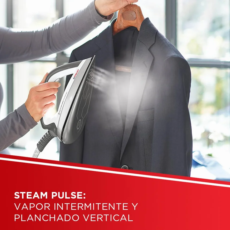 Polti La Vaporella XT100C, Plancha de Vapor con Caldera, 7,5 Bar de Presión, Autonomía Ilimitada, 1,4 L de Capacidad, Potencia 2350 W, Pulso de Vapor 500g, Blanco y Turquesa