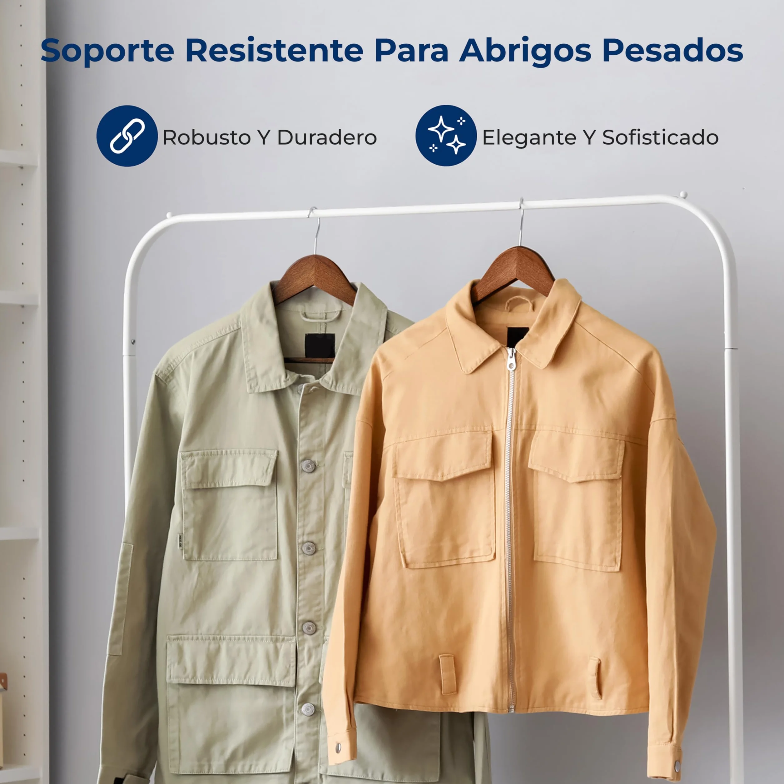 SereneLifeHome Perchas Madera, Ropa, Pack de 10, Antideslizantes, con Gancho Giratorio de 360°