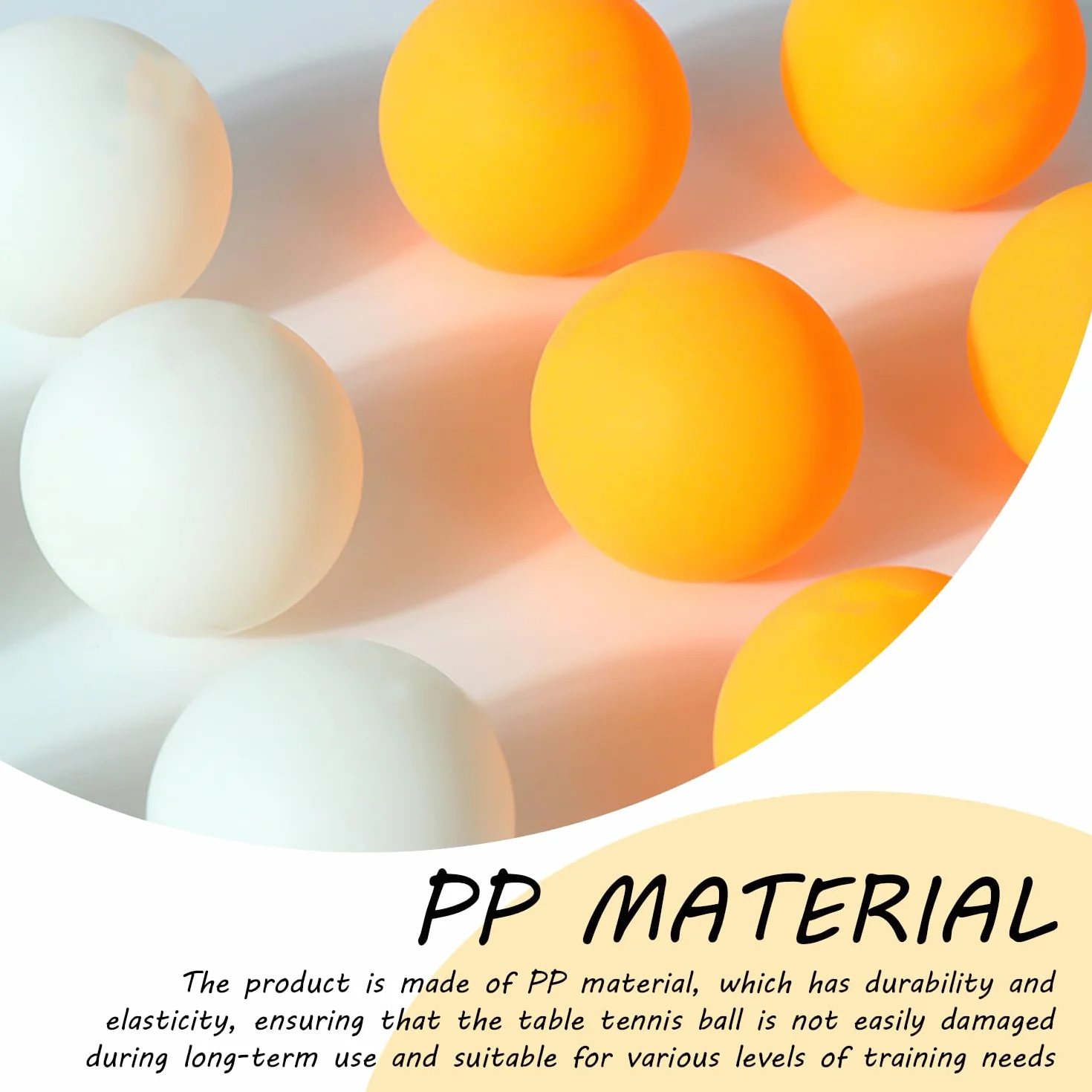 Pack de 20 Pelotas de Tenis de Mesa de Plástico Duraderas