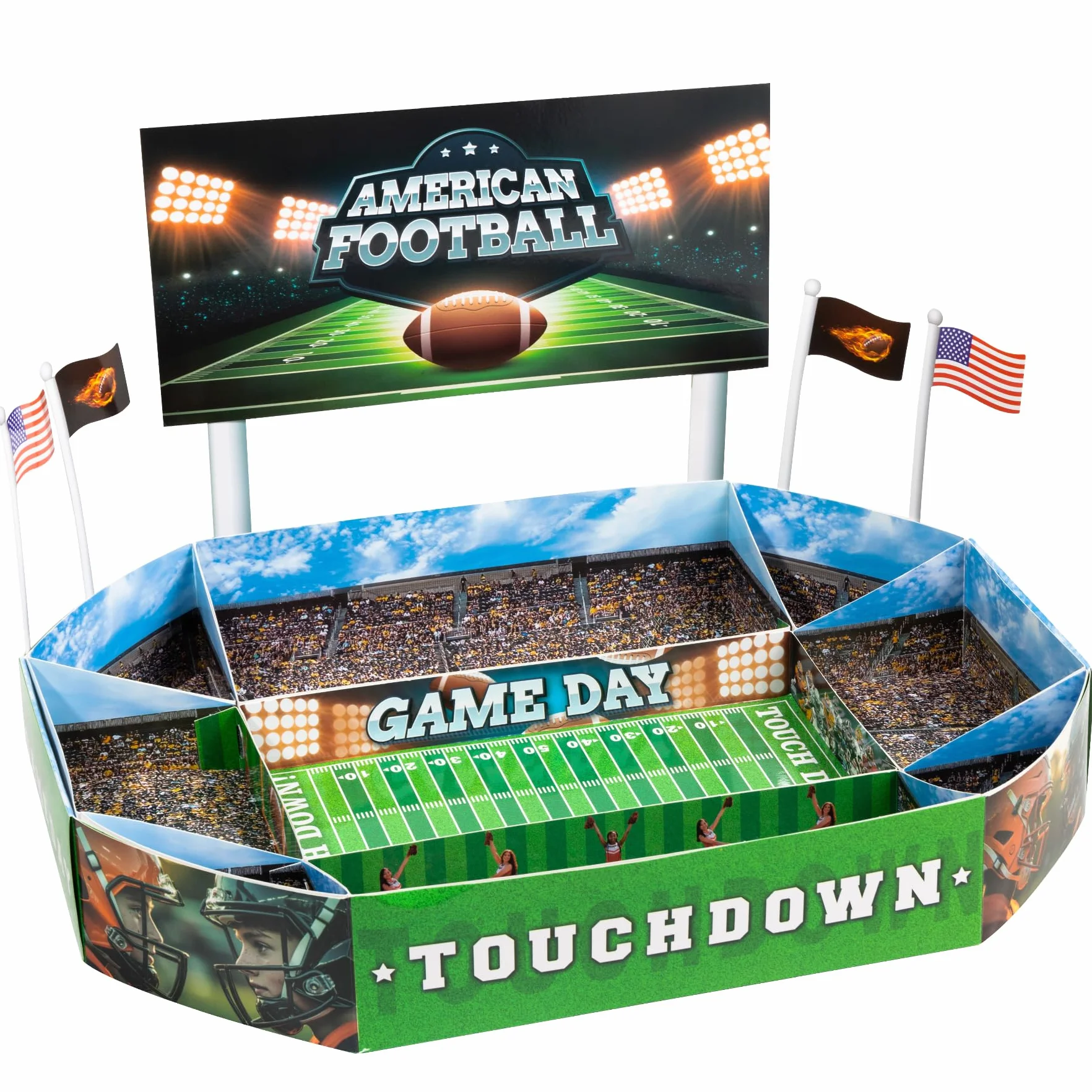 Estadio Snack de Fútbol Americano, Superbowl Decoración para Fiesta