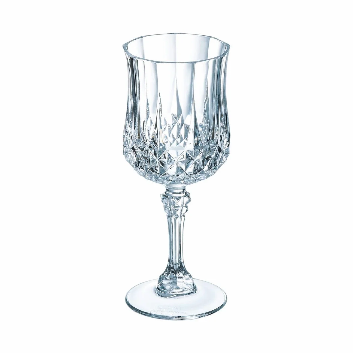 Cristal D'Arques Copas de Vino Longchamp 25 cl Juego de 6 | Vidrio Kwarx de alto brillo, copas de cristal con pie, apto para lavavajillas, fabricado en Francia