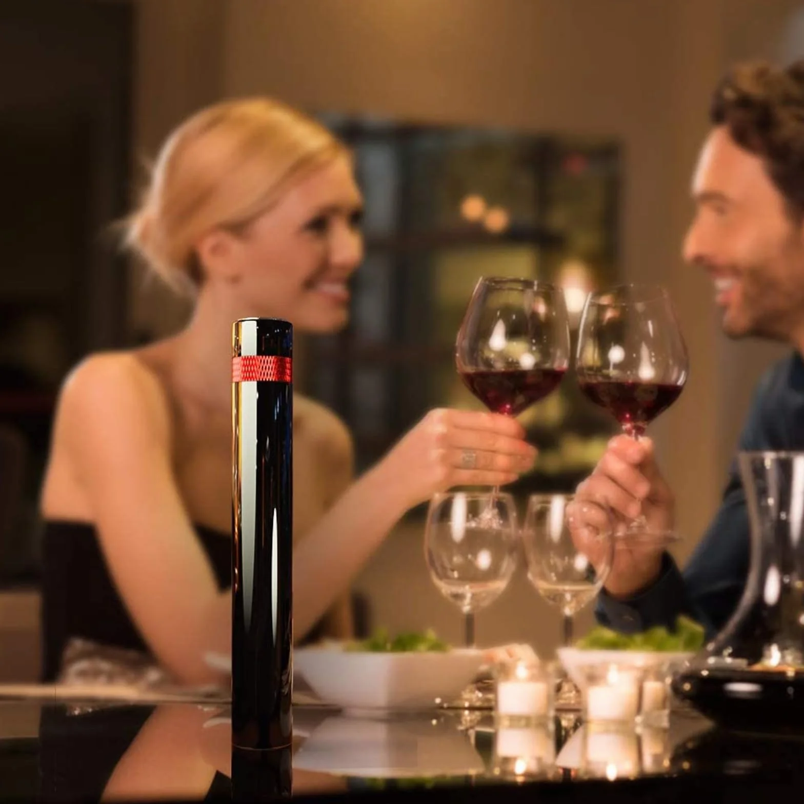 Sacacorchos de Aire Comprimido para Vino, Abrebotellas Profesional de Aleación de Aluminio, Sin Esfuerzo, Ideal para Hombre, Mujer, Fiesta y Regalo, Rojo