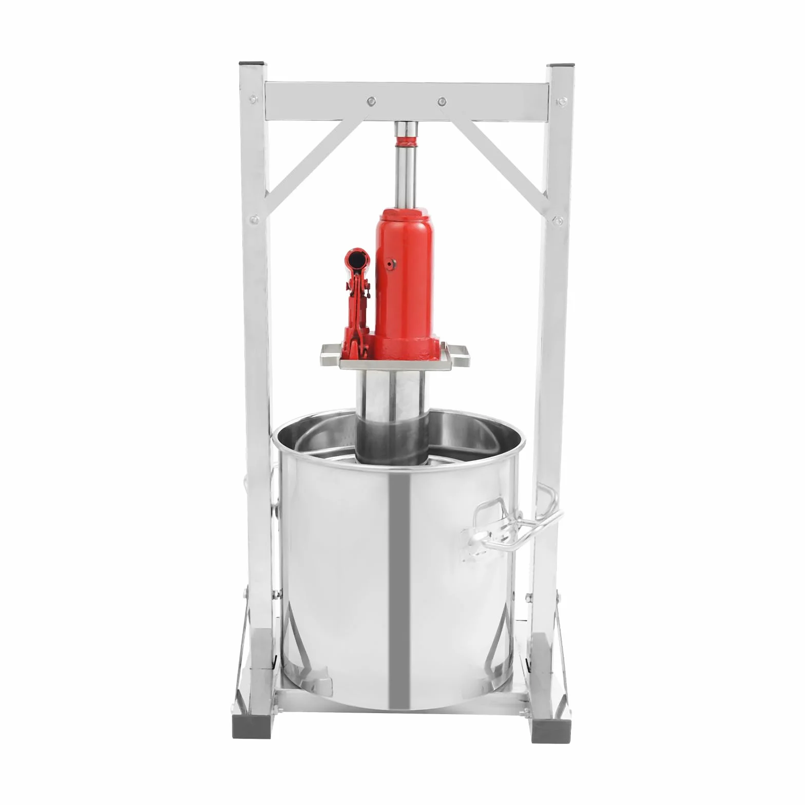 Prensa de frutas de 12 litros, hidráulica de acero inoxidable, exprimidor de vino, exprimidor manual, para zumo, sidra, vino, aceite de oliva, queso
