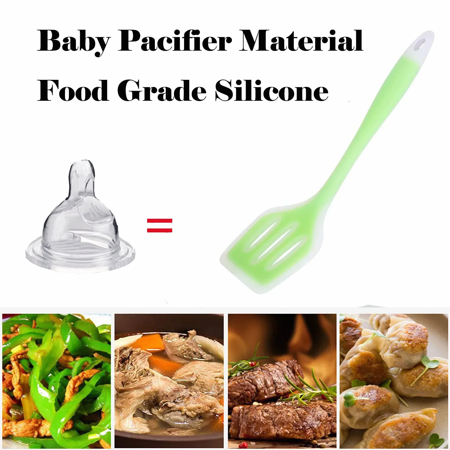 Efficient Espátula de Cocina Antiadherente Espatula Cocina de Perforada Espátula de Silicona Ranurado Resistente Al Calor, Sin TóXico EspáTula De Silicona De Grado Alimenticio Para Cualquier Comida