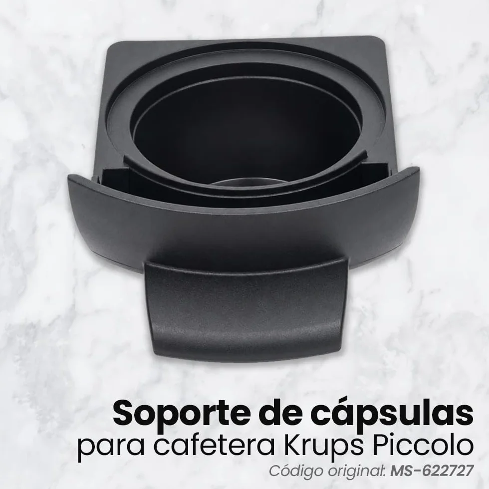 ANAKEL HOME MS-622727 Recambio Soporte de Cápsulas compatible con Cafetera Dolce Gusto Piccolo Krups KP1000 Porta Cápsulas para Dolce Gusto Piccolo Delongui y Krups Negro | SOLO PARA MODELO PICCOLO