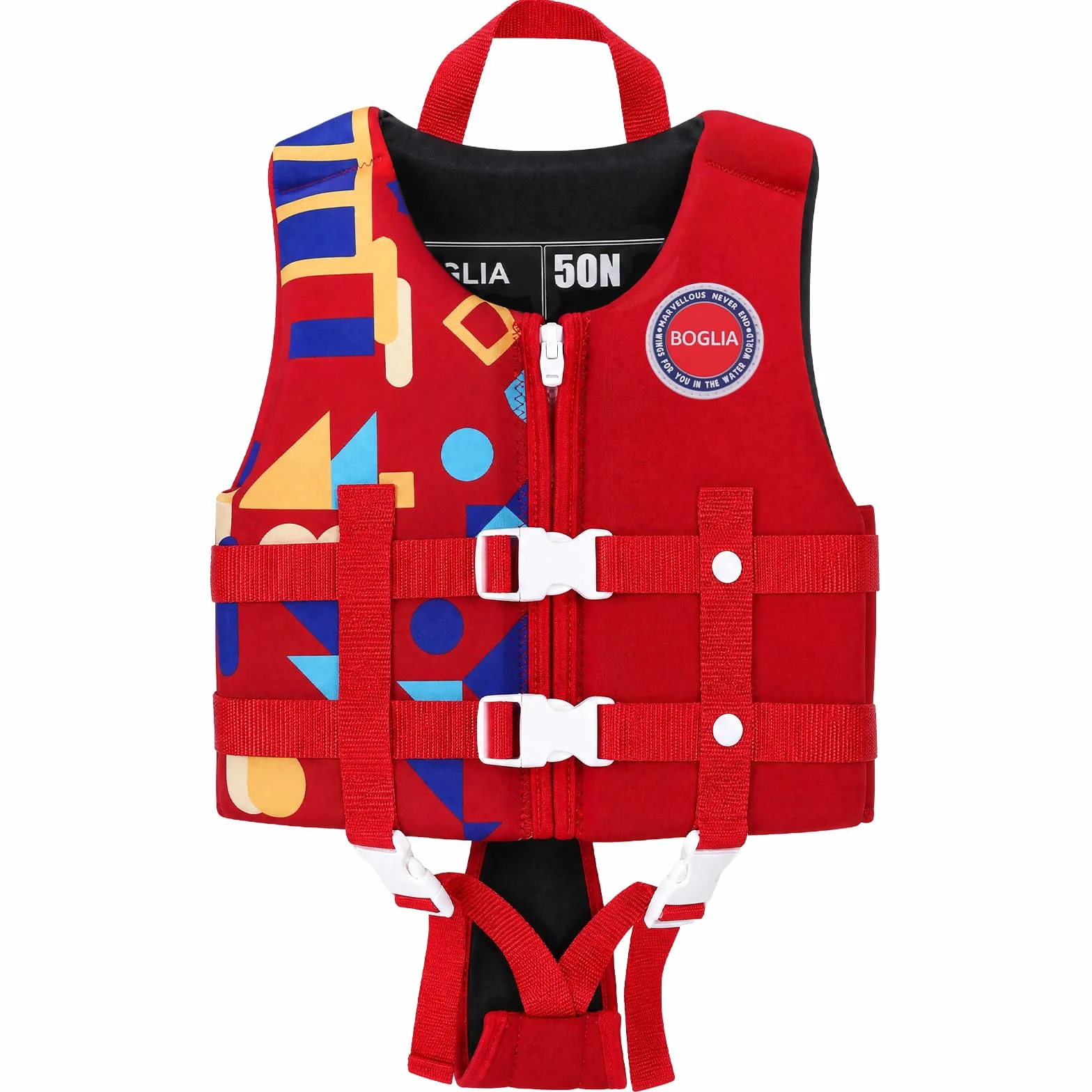 Boglia Chaleco de natación para niños Chaqueta Flotante para niños pequeños para bebés, Flotador para Piscina con Correa de Seguridad Ajustable, flotadores para Edades de 1 a 9 años / 22 a 50 Libras …