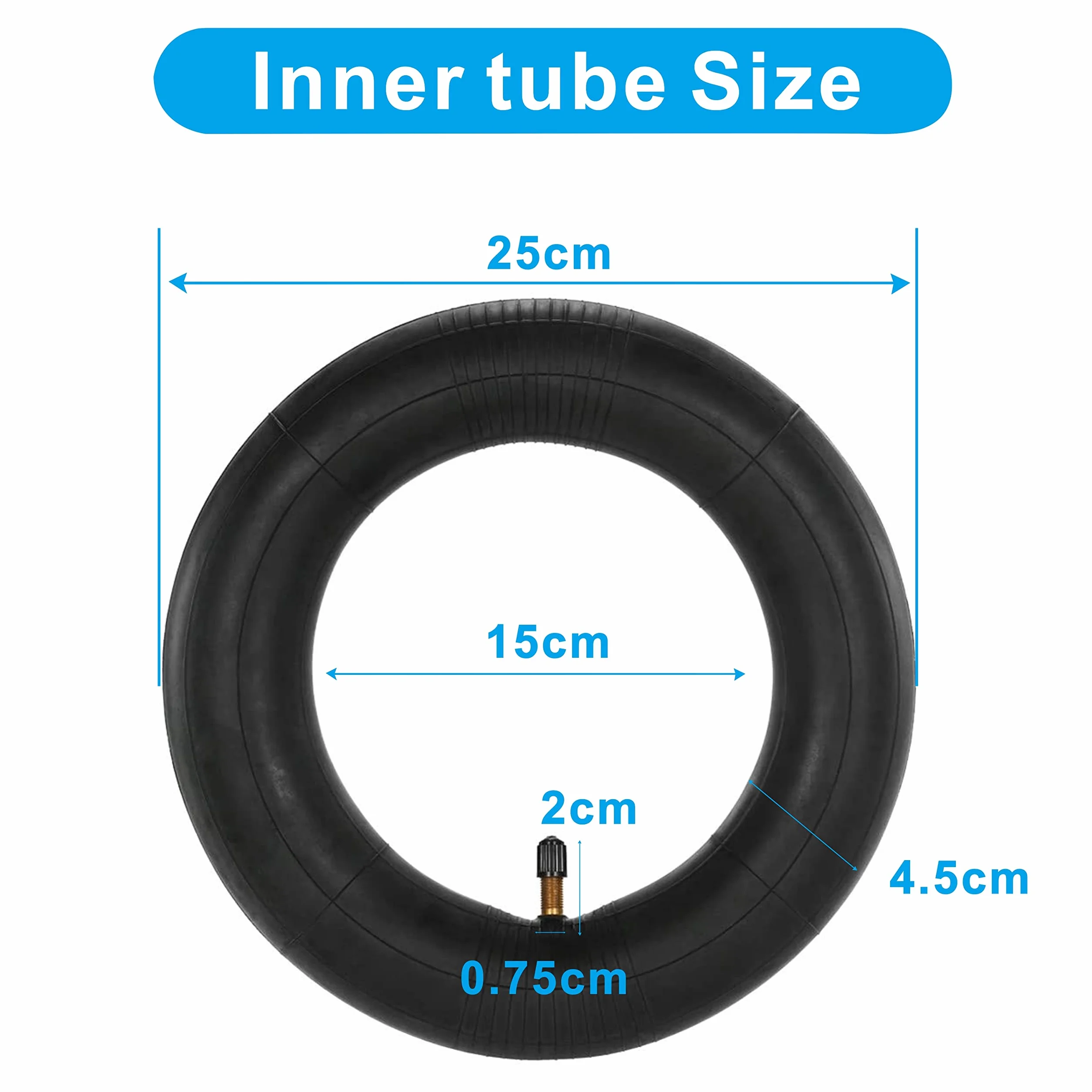 Cámaras de Aire 10x2 Pulgadas Compatible para Scooter Eléctrico Xiaomi 1S M365 Pro Pro2