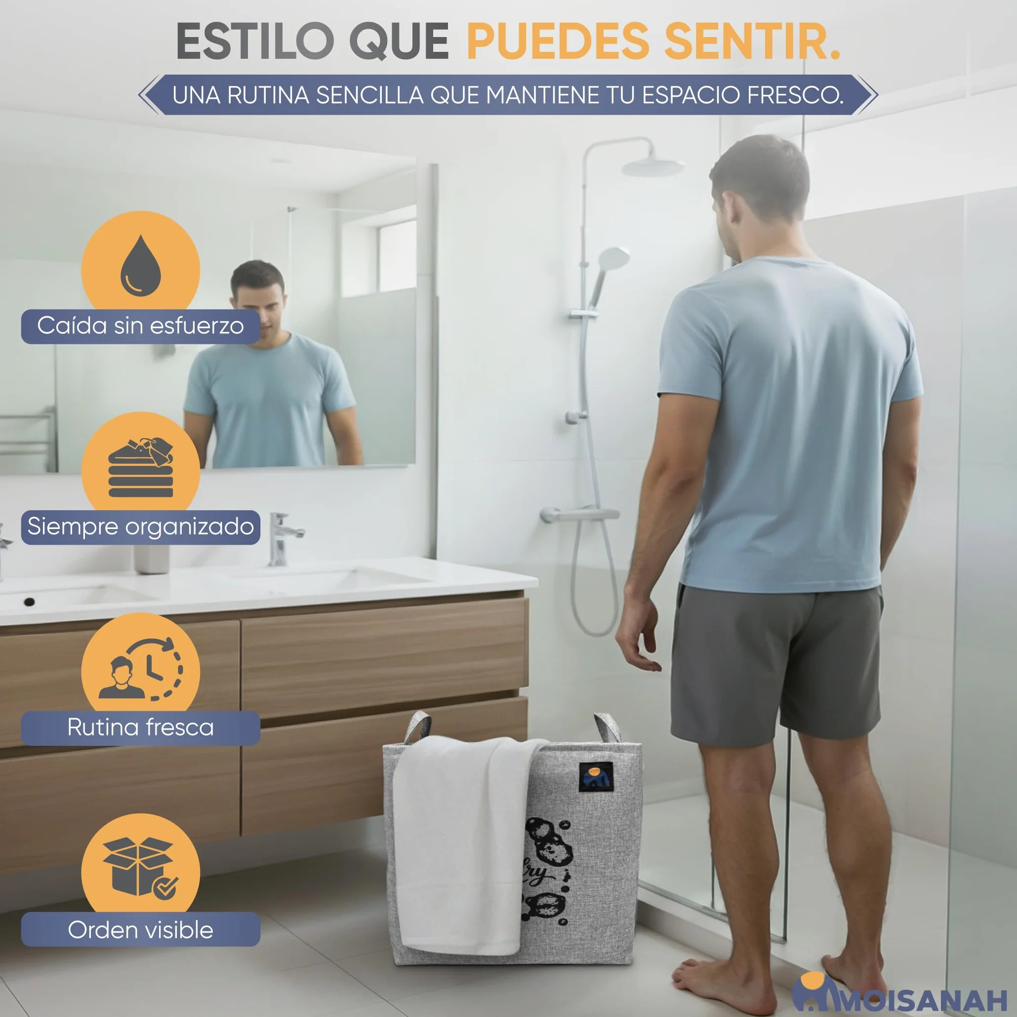Cesto Ropa Sucia Plegable 2 en 1 – Cesta Ropa Sucia y Juguetes de Gran Capacidad – Organizador Infantil y Familiar para Dormitorio, Baño y Lavadero – Impermeable con Asas Reforzadas, Gris