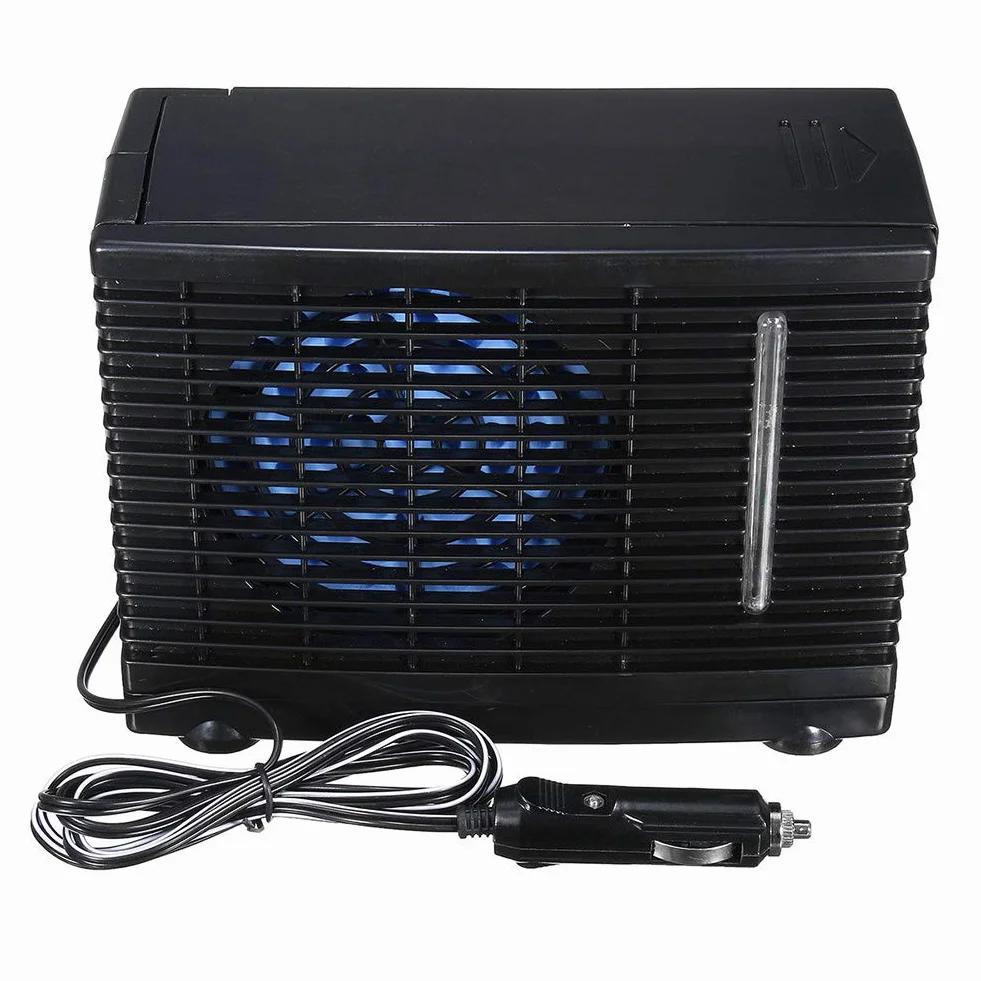 Aire Acondicionado Portátil para Coche de 24 V, Mini Ventilador Enfriador de Aire Evaporativo con Tanque de Agua Fría para Camión, Hogar, Camping (Negro)