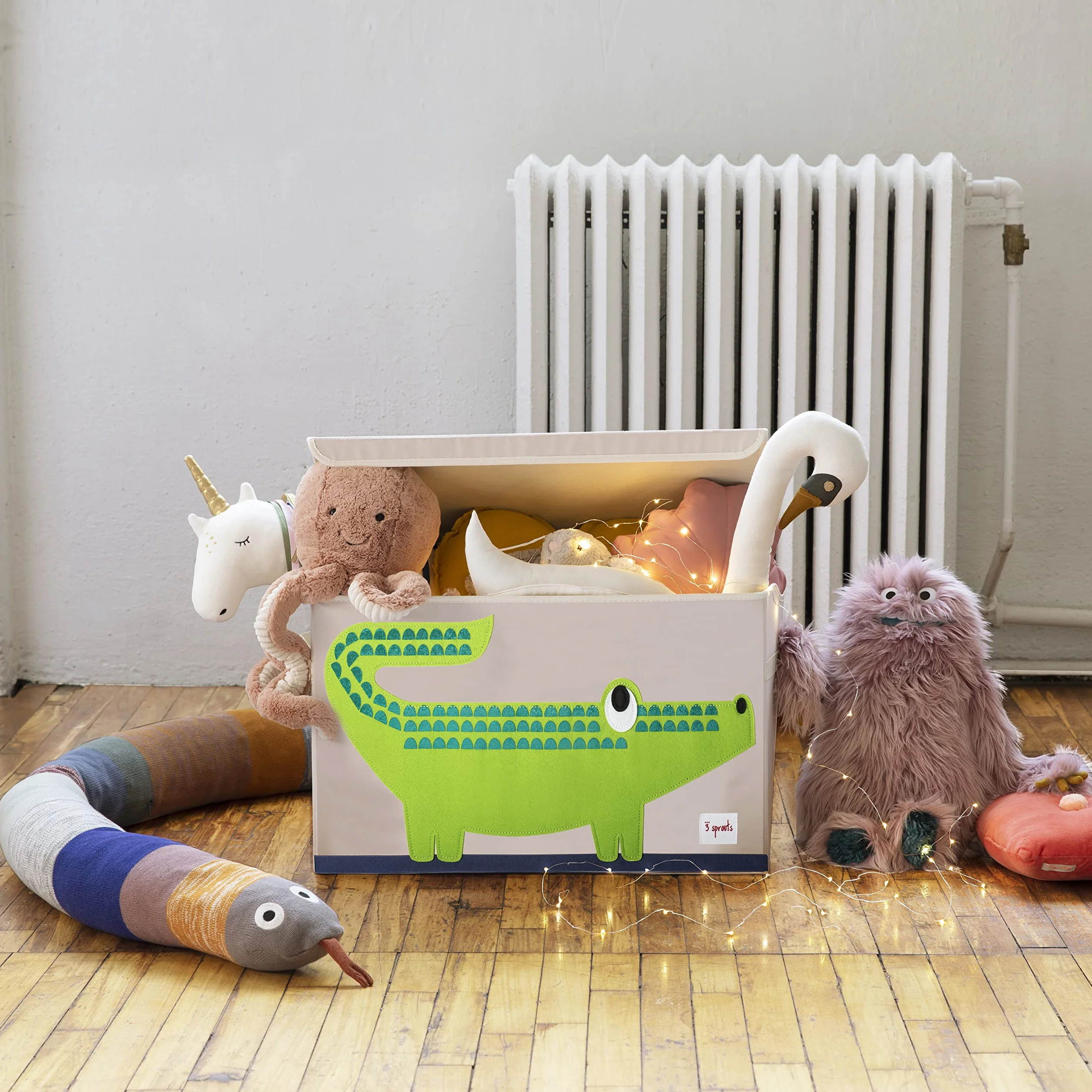 3 Sprouts Baúl para Juguetes Infantil Caja de Almacenaje Organizador Cocodrilo