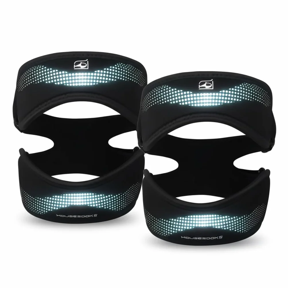Cintas Rotulianas con Refuerzo de Silicona Pack 2 Rodillera Ajustable Doble Sujeción para Pádel Tenis Running