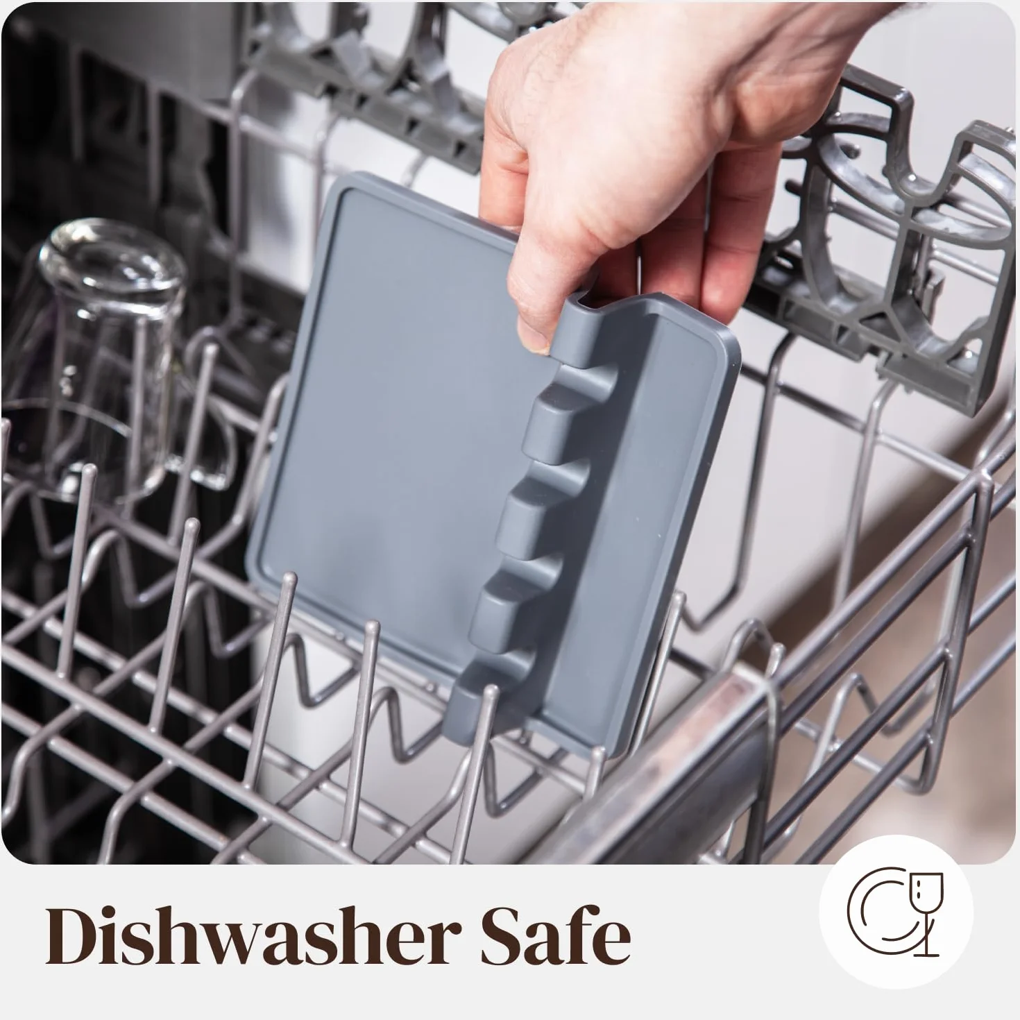 Silicona Gris Reposa Cuchara para Estufa con Almohadilla de Goteo (2 Conjuntos) Descansa Utensilio y Soporte de Cuchara para Mostrador de Cocina Libre de BPA