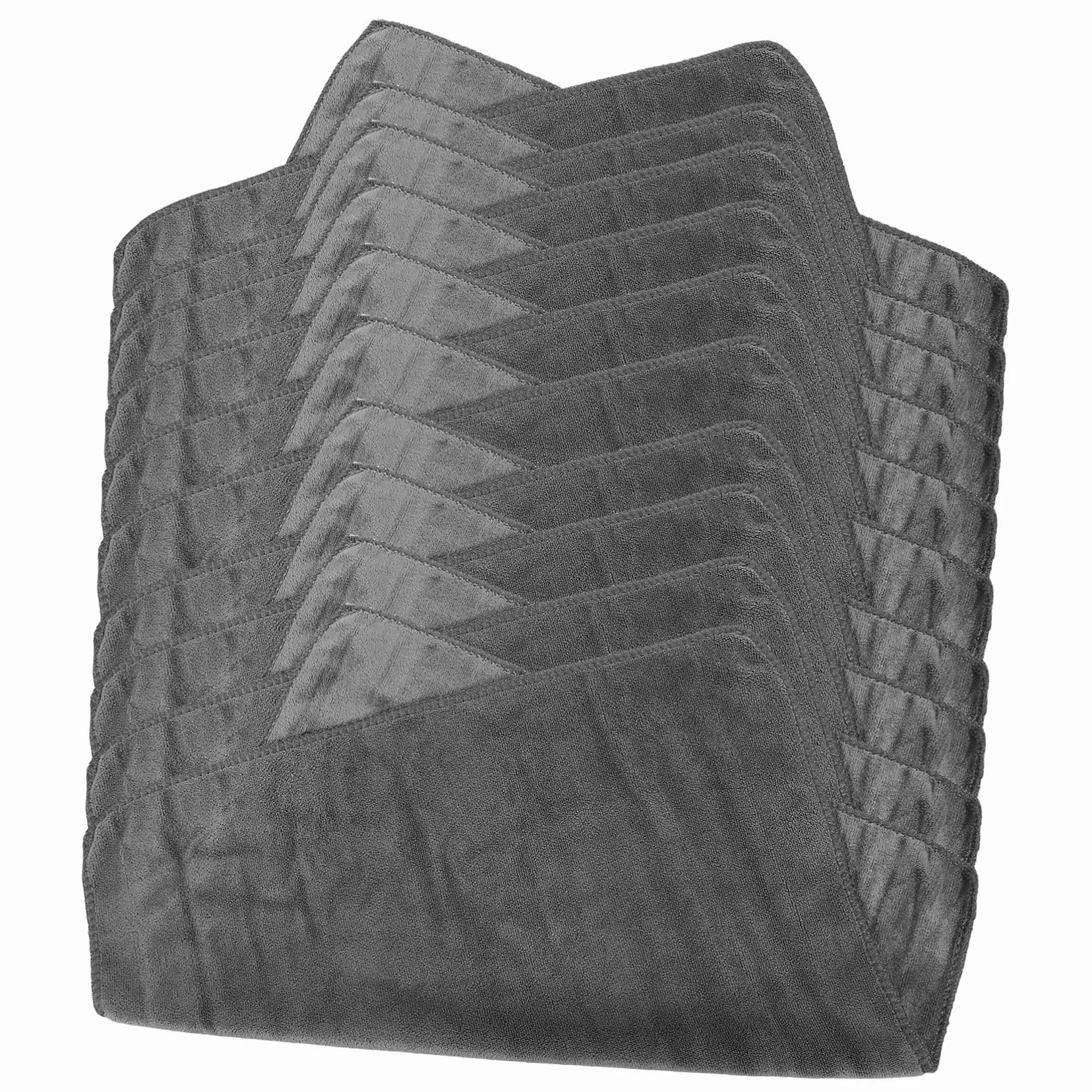 Paños Absorbentes de Microfibra 40x40 Cm Gris, Toallas Reutilizables para Limpiar Coche y Cocina, Alta Absorción de Agua, Limpieza Profunda, Pack de 12 Unidades para Uso Doméstico