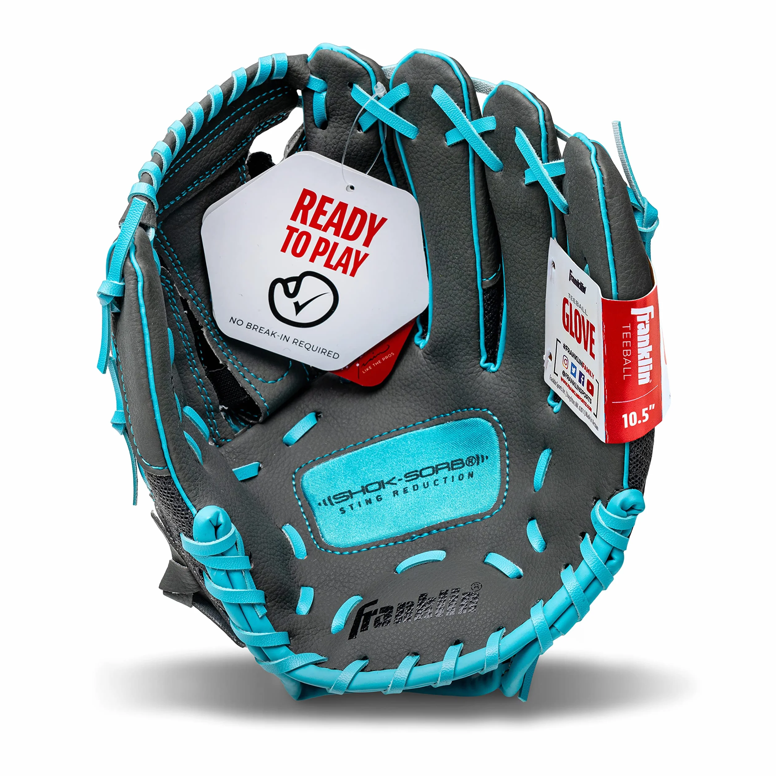 Franklin Sports Teglobe Infinite Web/Shok-Sorb Combo Series Guante de Campo 10.5 Pulgadas