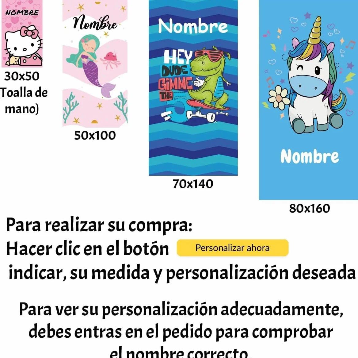 ZPBULI+ Toalla Playa Personalizada con Nombres, con O SIN Escudo - Toalla de fútbol - Toalla Personalizada para Baño, Playa y Piscina