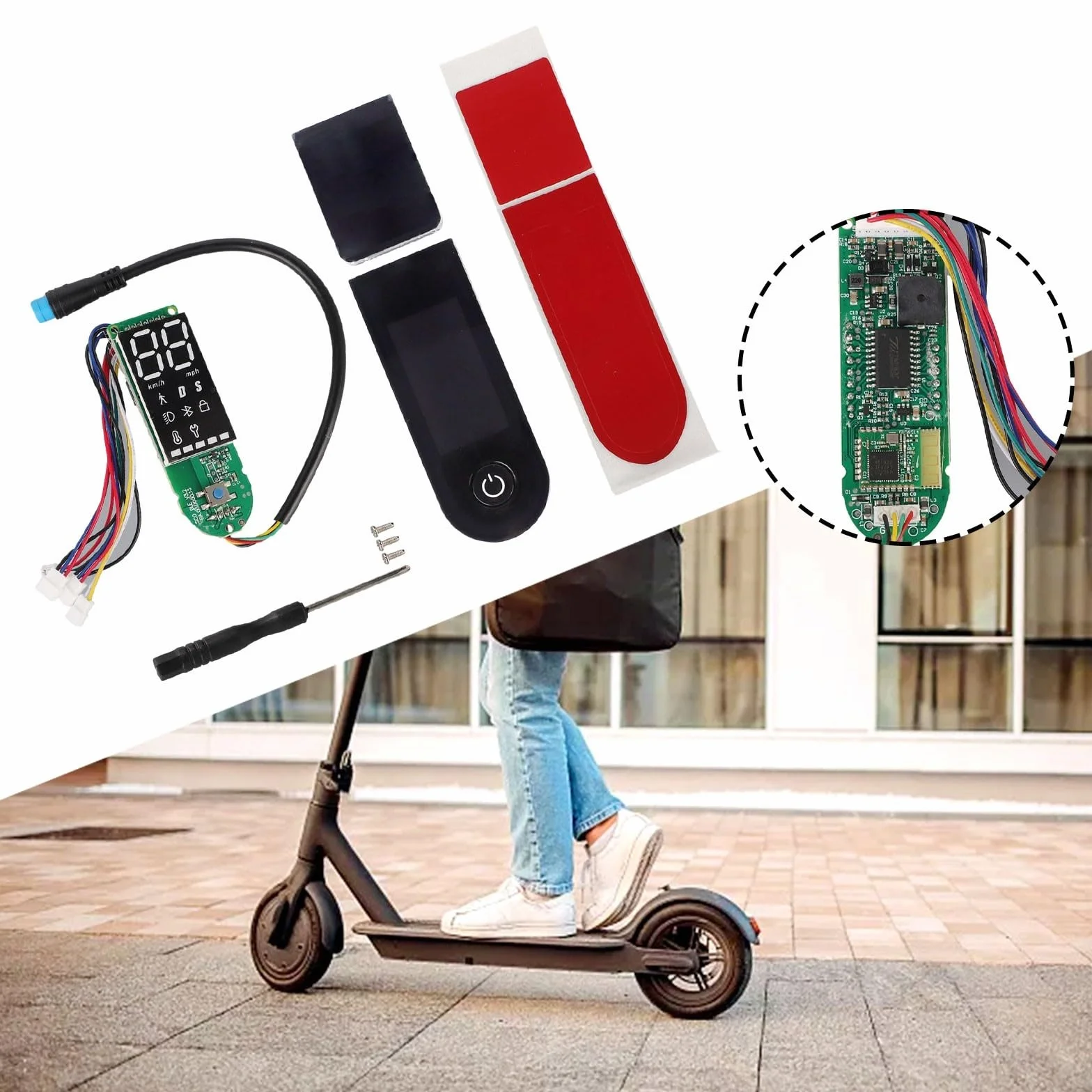 Panel de control de pantalla para scooter eléctrico Xiaomi M365/1S/PRO/PRO2/MI3