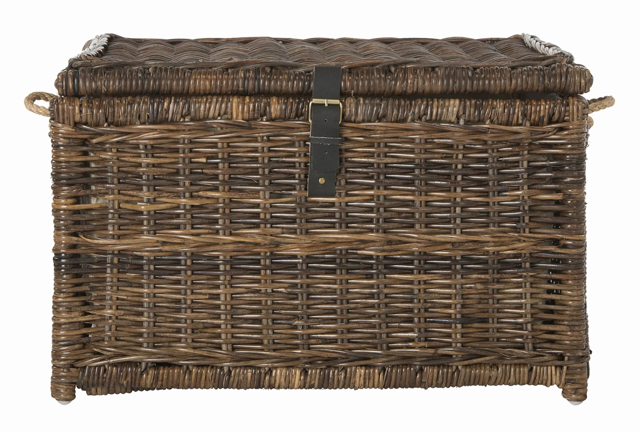 happimess HPM9001B Caden Baúl Almacenaje Mimbre 76 cm para casa, dormitorio, sala de estar, pasillo, Marrón