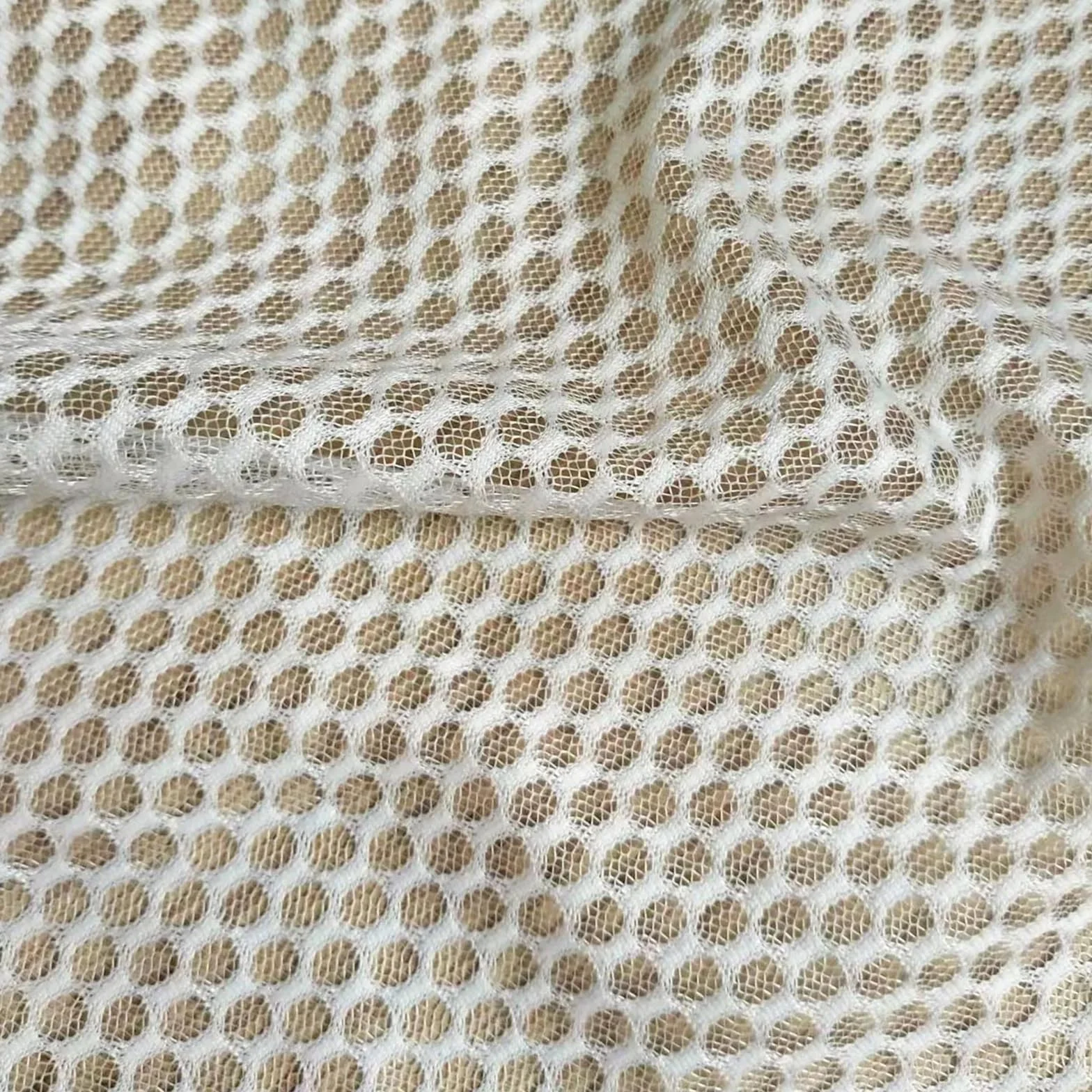 Tejido de malla para costura, Tela de malla fina secado rápido poliéster, blanco negro, 90x150 cm for coser(White)
