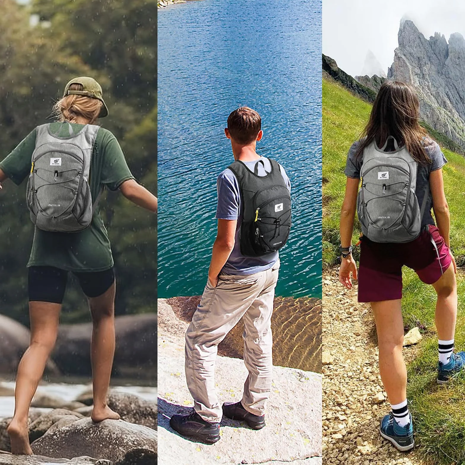 SKYSPER Mochila Plegable Ultraligera 15L Senderismo Correa Pecho Viaje Pequeña