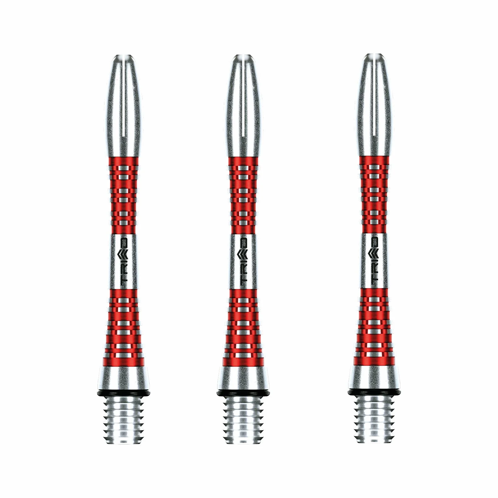 WINMAU Triad Aluminio Rojo Corto Tallos de dardo (Shafts) - 1 Juego por Paquete (3 Ejes en Total)