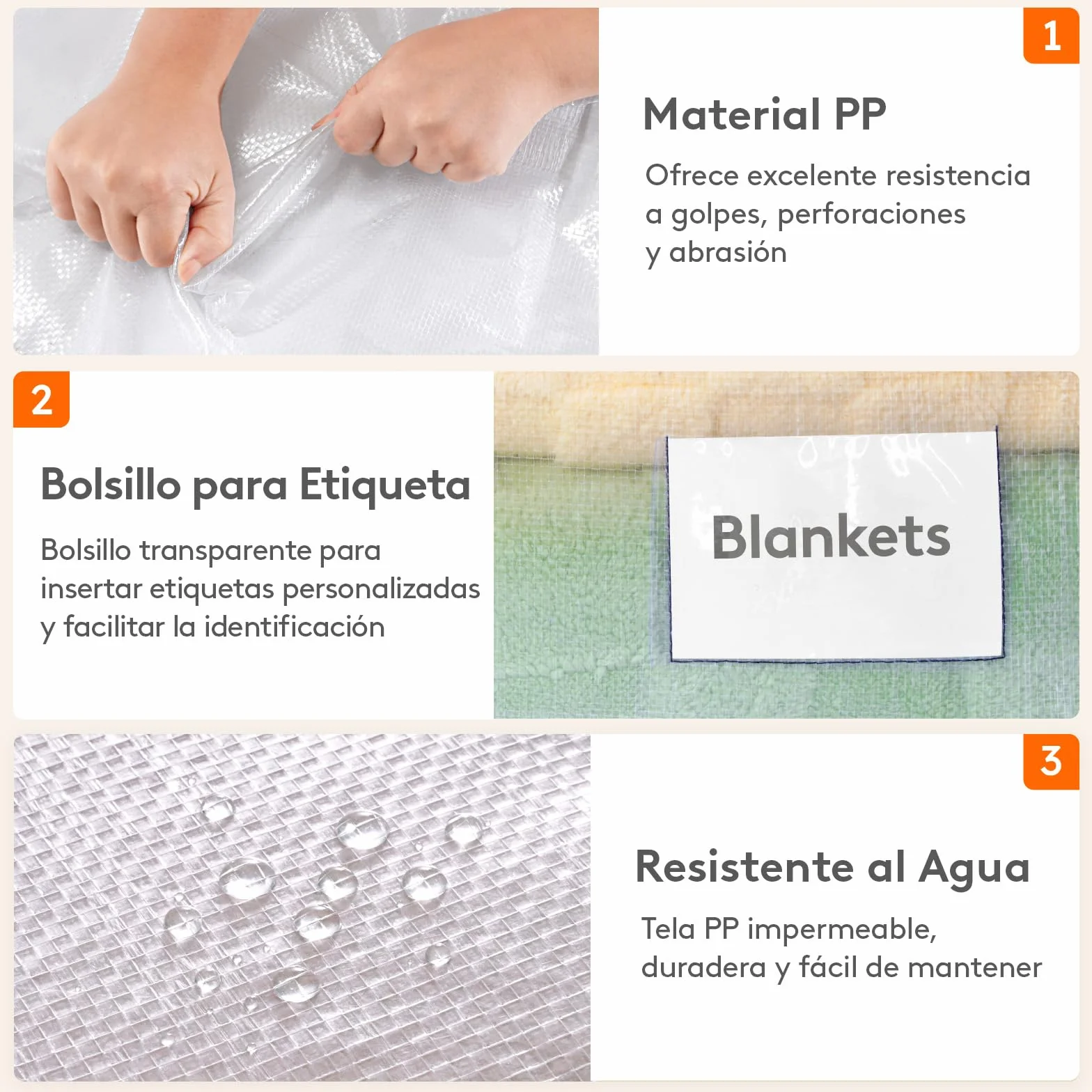 Lifewit Juego de 4 Bolsas Almacenaje Ropa 90 L, Bolsas Mudanza Grandes con Asas, Cajas Mudanza Plegables para Edredones, Mantas, Ropa, Transparente