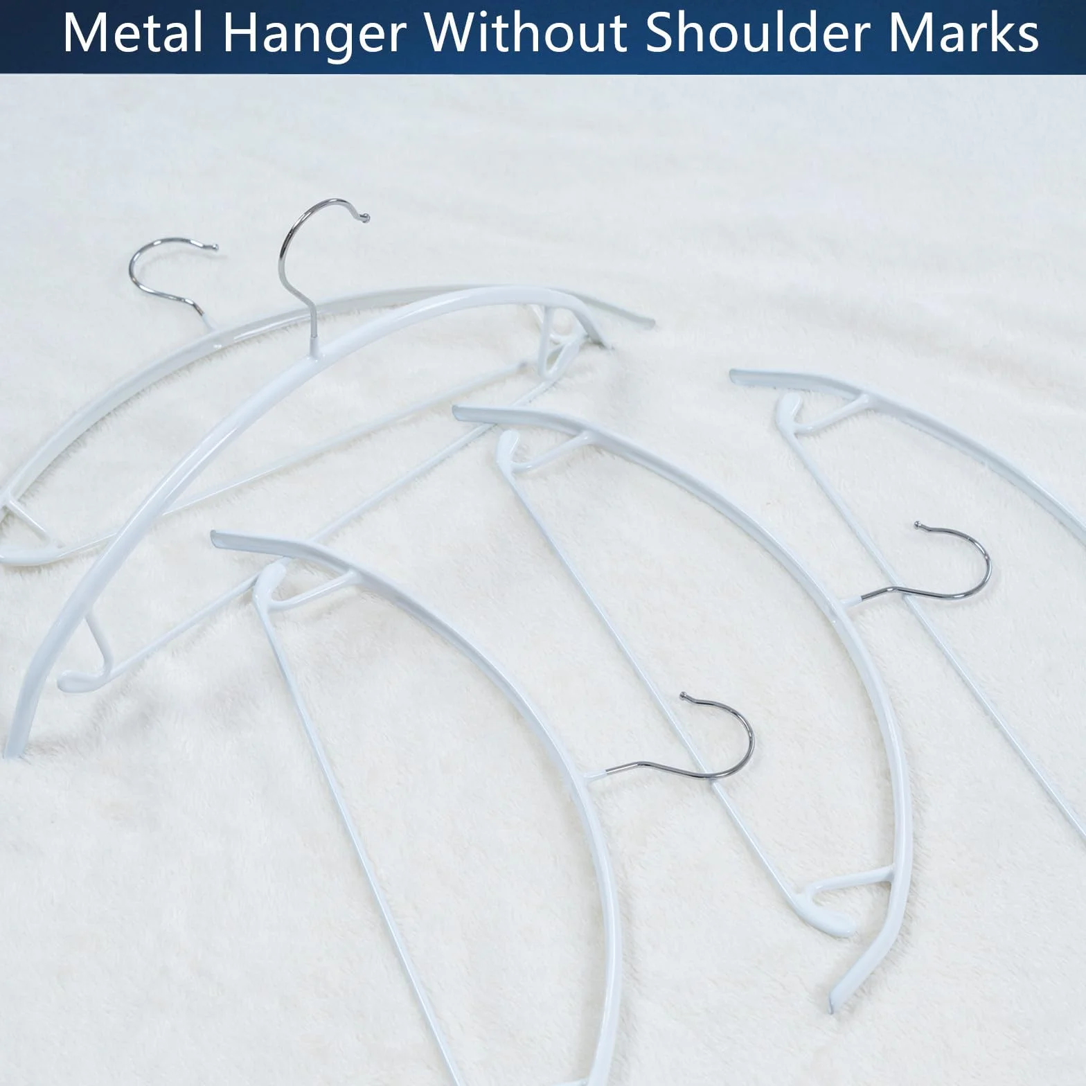Contour - Percha de metal, 43 cm, revestimiento de goma antideslizante, diseño sin hombros para suéteres y trajes, incluye barra para pantalones, paquete de 20