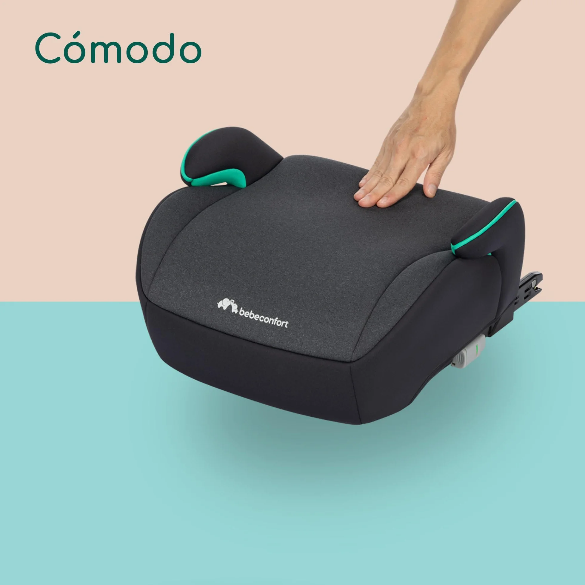 Bebeconfort Manga i-Fix asiento elevador alzador coche niño Silla de Coche isofix grupo 3 128-150 cm 22-36 kg Tinted Black