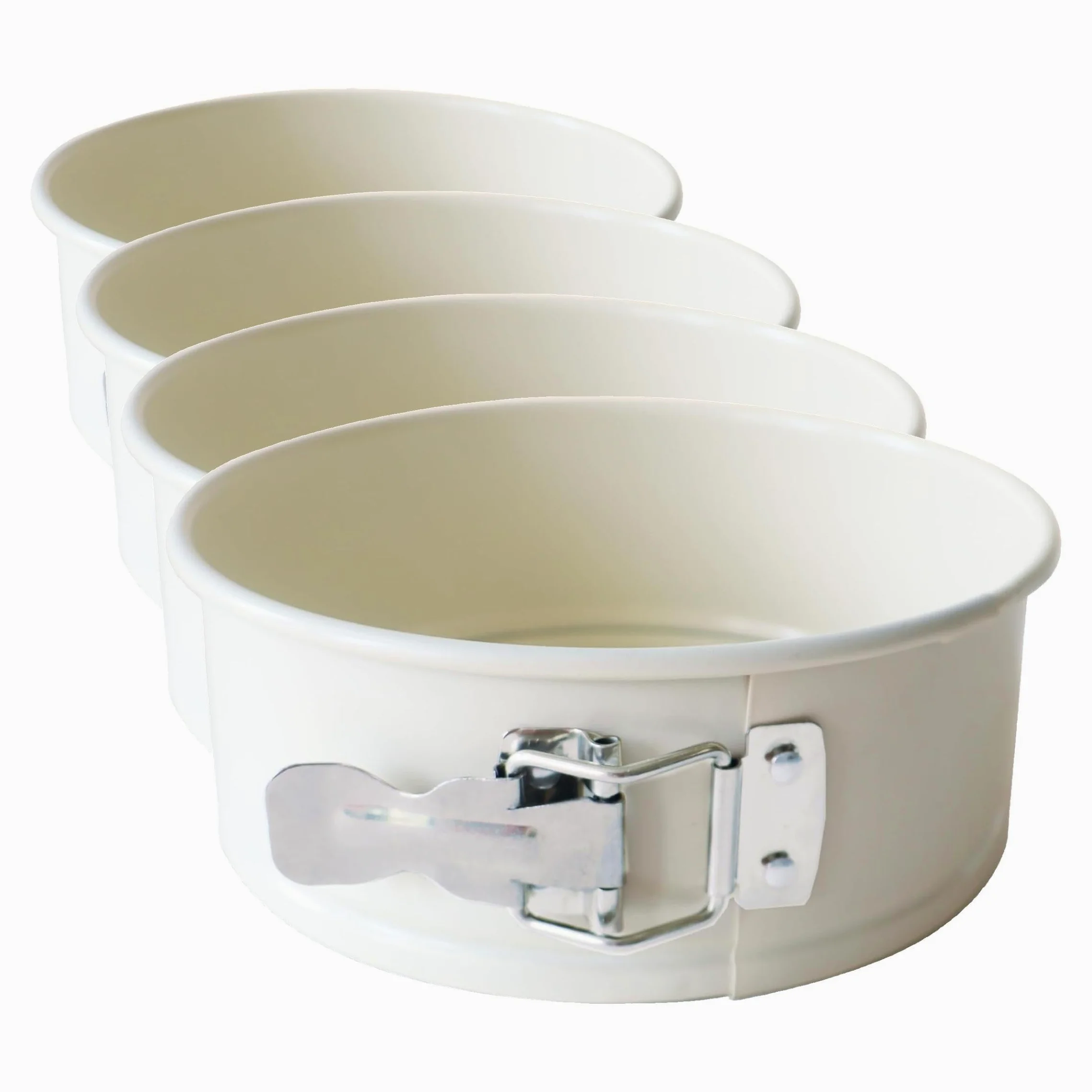 ScrapCooking 1295 - Molde para tartas de queso, 18 cm, molde redondo de metal, apto para horno y congelador (Paquete de 4)