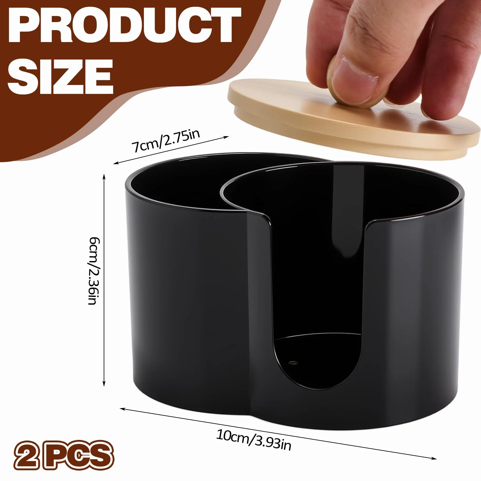 Cotton Swab Dispenser de 2 Piezas, Soporte para Discos de Algodón y Bastoncillos con Tapa, Dispensador Discos Desmaquillantes de Plástico para el Cuarto de baño, el tocador y el Salón