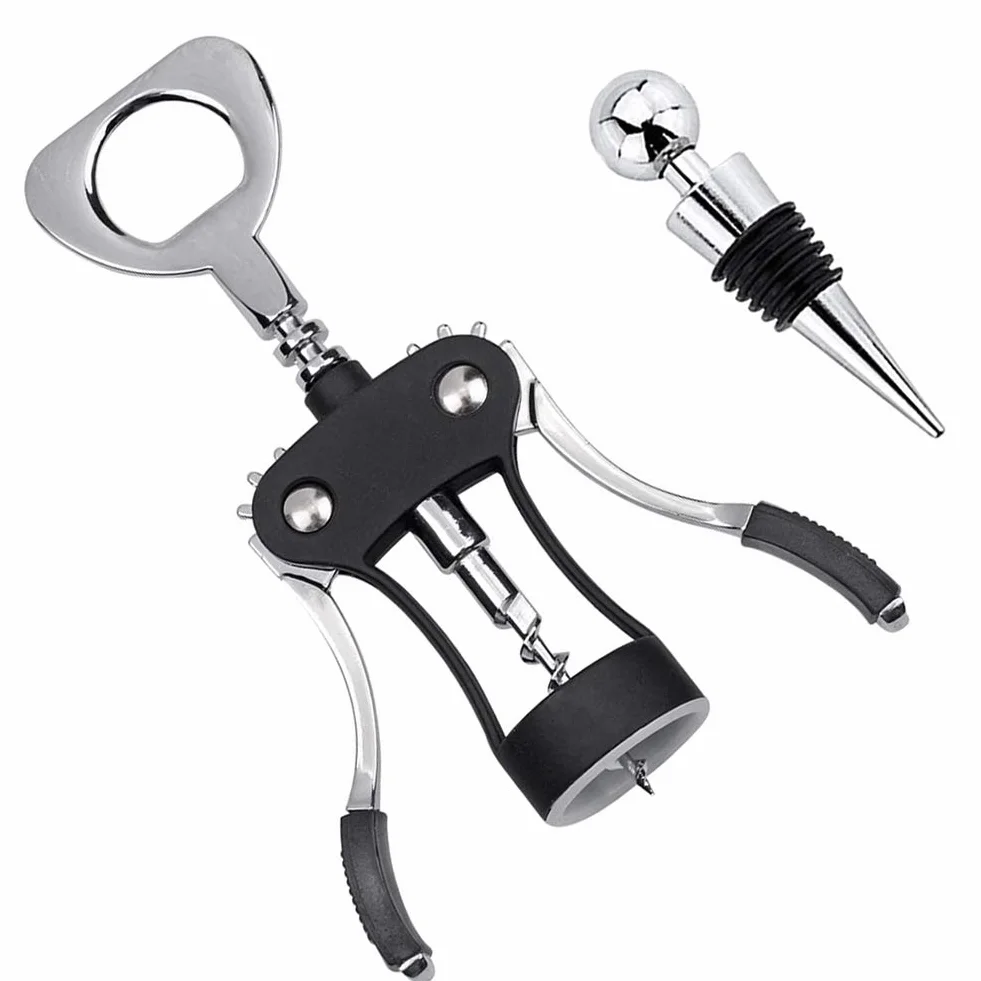 Foho Sacacorchos, Sacacorchos de abrebotellas de cerveza de vino tinto con tapón de botella de vino