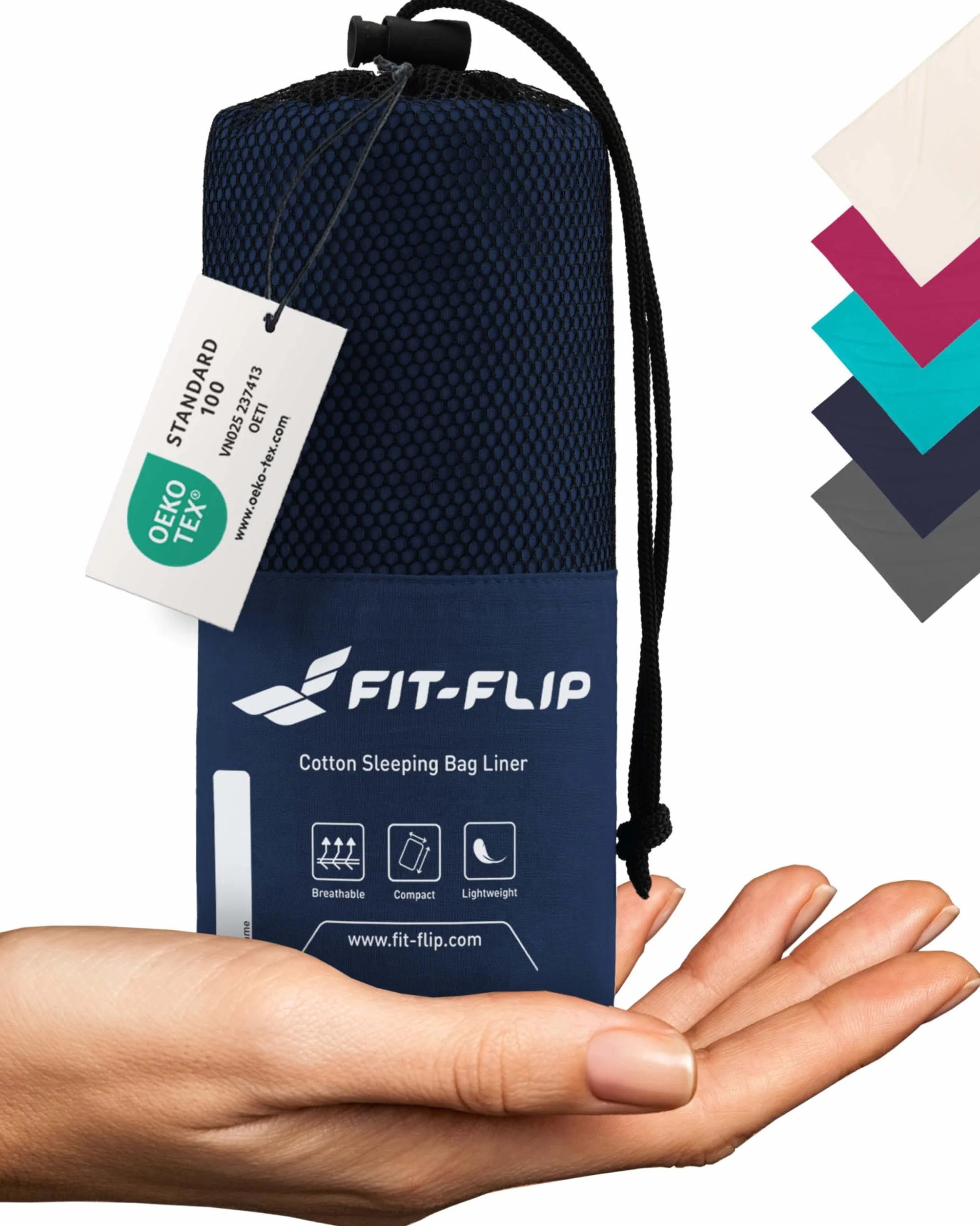 Fit-Flip Sábana Saco de Dormir Ultraligero 325g 310g con Compartimiento de Almohada