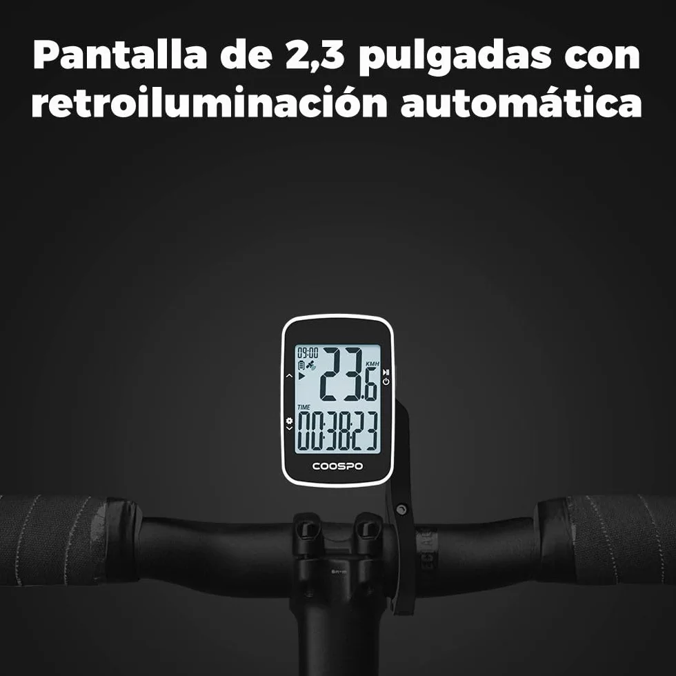 COOSPO BC26 Ciclocomputador GPS Bluetooth Bicicleta Pantalla 2.3 Pulgadas IPX7 Impermeable