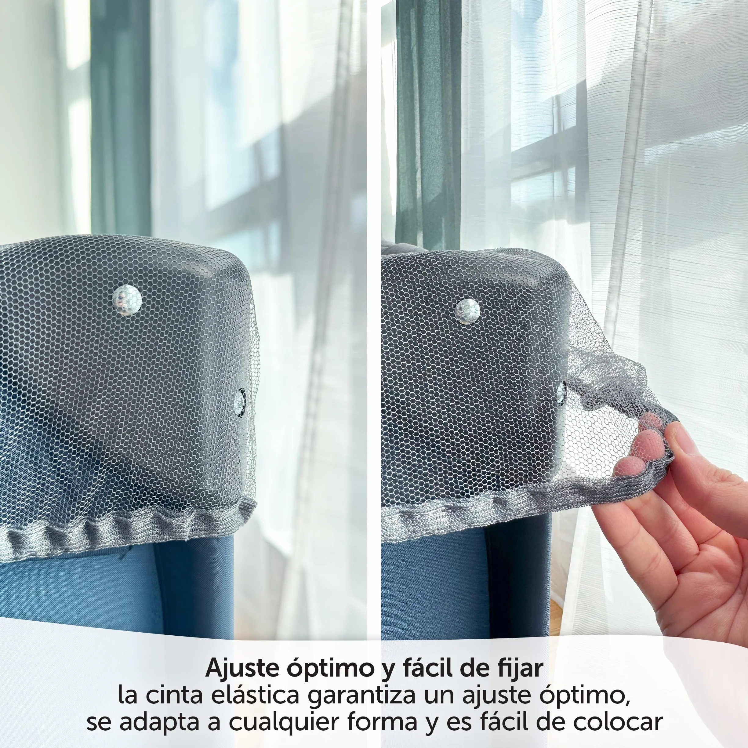 Zamboo Mosquitera Cuna Bebe 60x120 cm de Viaje Universal | Minicunas | Parque Infantil - Red Antimosquitos para Cama Niños - Transpirable - Lavable a Máquina e Higiénica - Gris