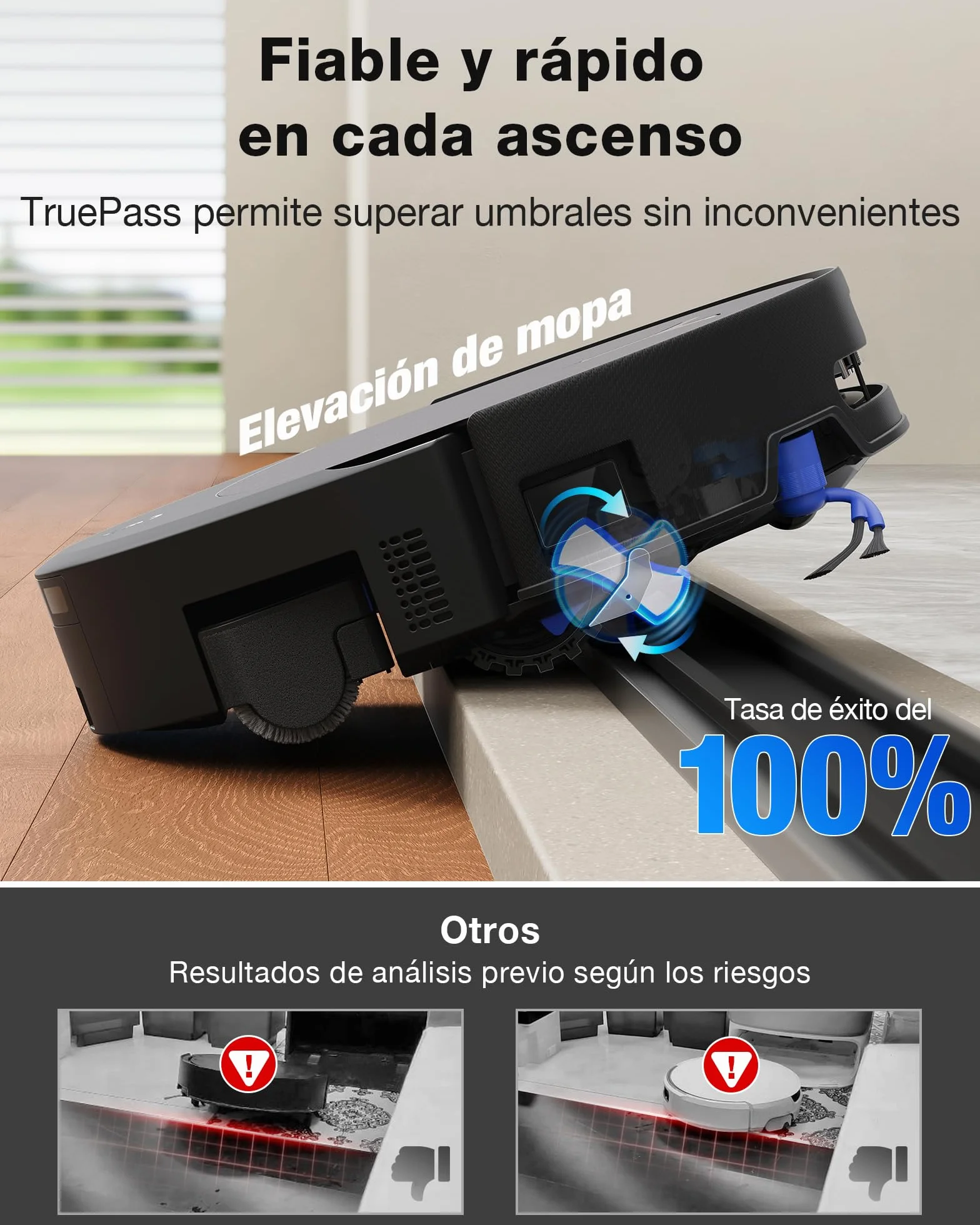 ECOVACS DEEBOT T90 Pro Omni Robot Aspirador y Mopa, 30 000 Pa, Carga PowerBoost, OZMO Roller 3.0 con Tecnología TruEdge 3.0, Aplicación Automática de la Solución de Limpieza, Agent YIKO AI, Negro