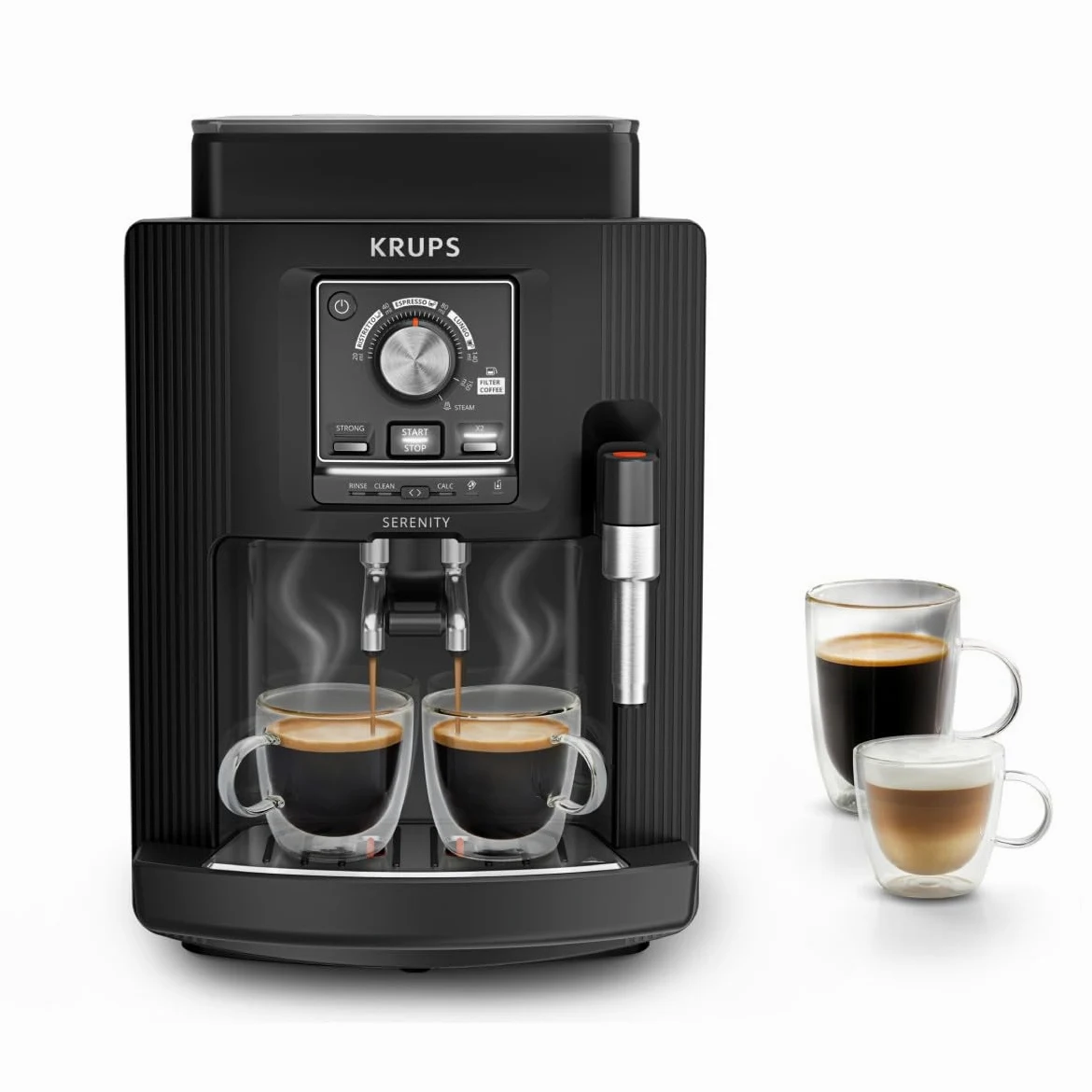 KRUPS Cafetera Serenity 1450W 15 Bar Negra - EA4008E0
