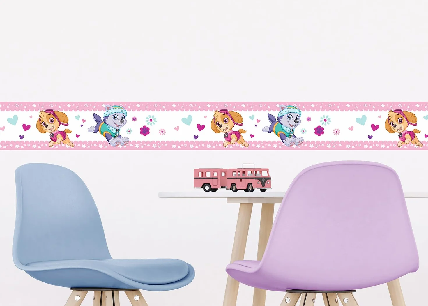 Cenefa autoadhesiva de la Patrulla Canina Pup Power para habitación infantil, de AG Design 500 x 14 cm | AWBD 8014